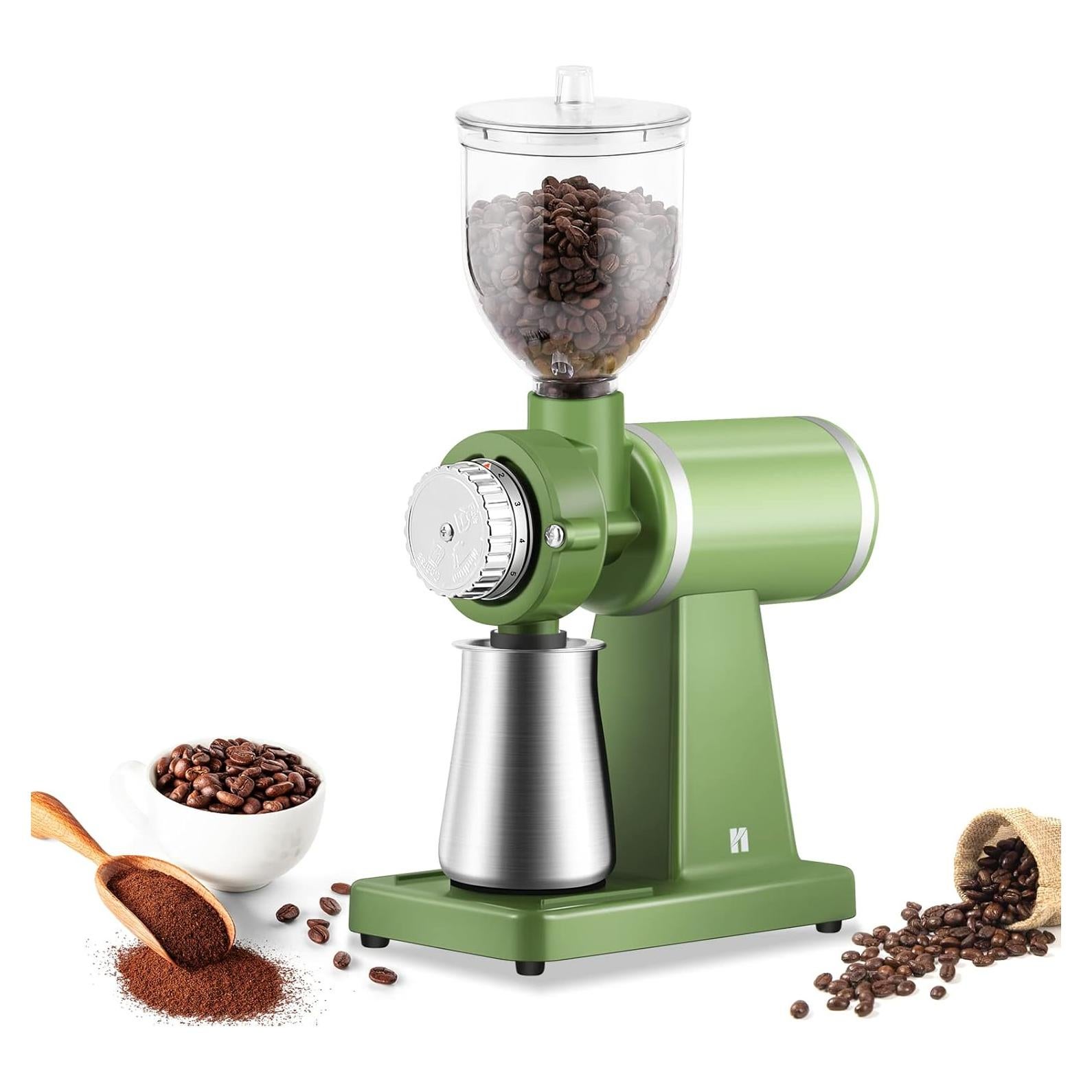 Molinillo de Café Eléctrico Huanyu 250g 200W Verde Profesional