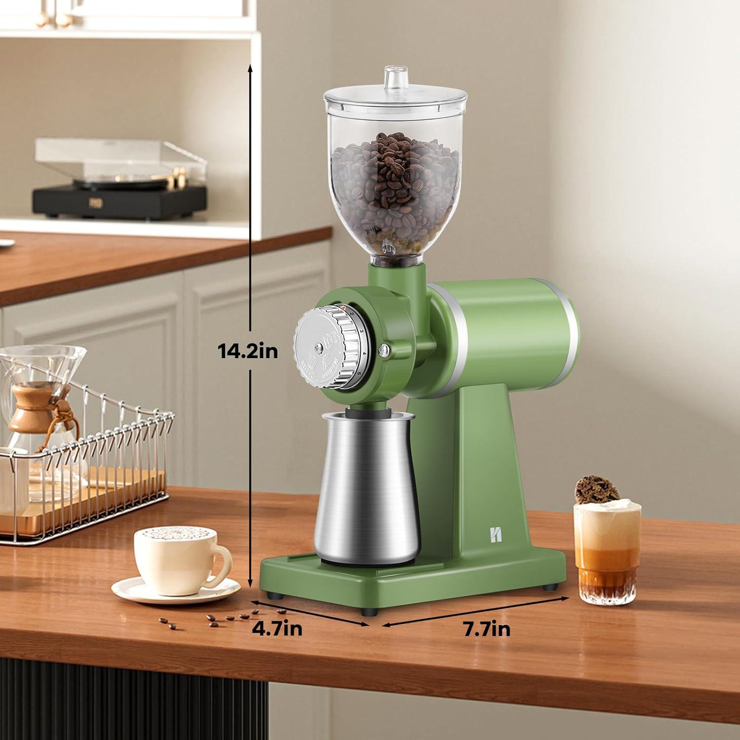 Molinillo de Café Eléctrico Huanyu 250g 200W Verde Profesional