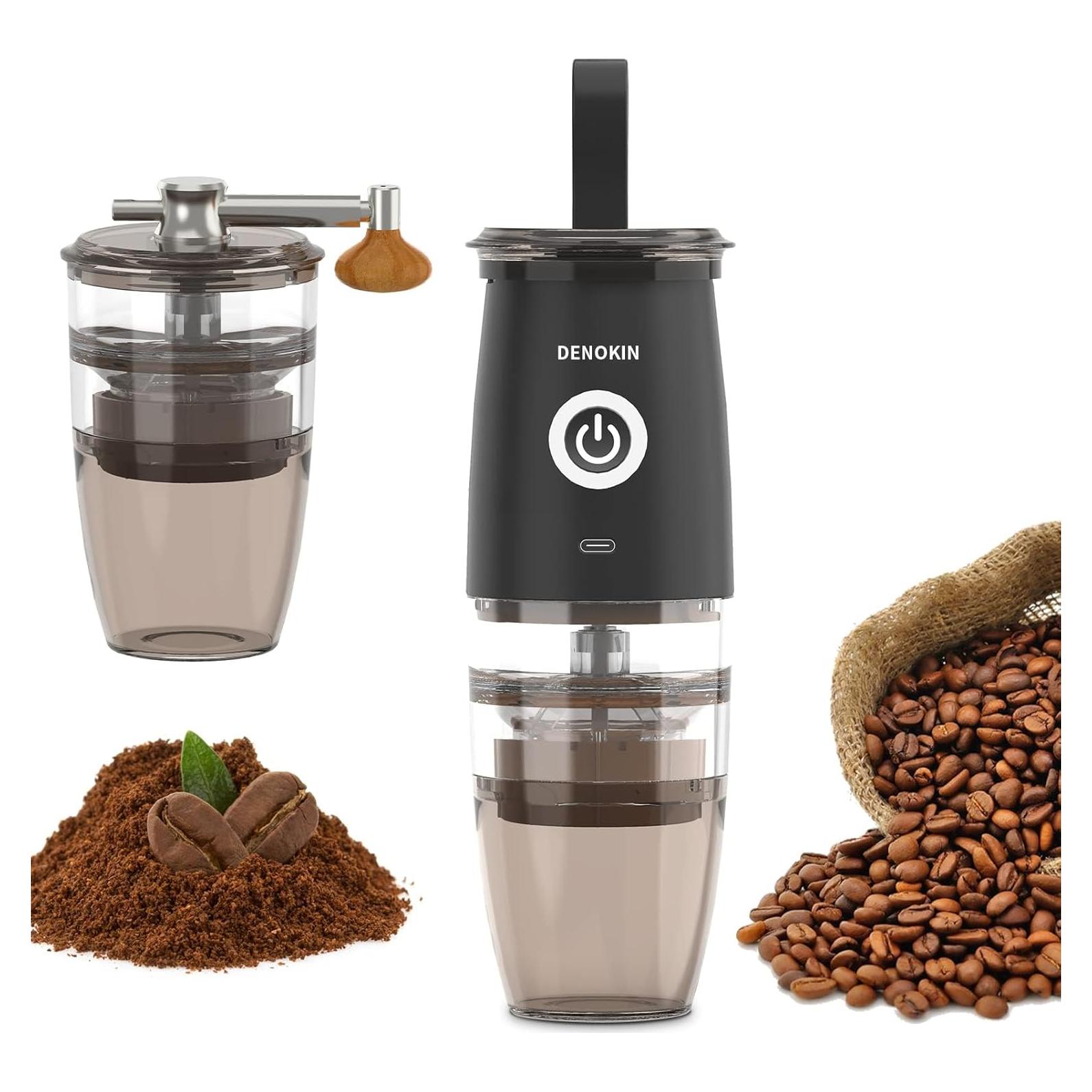 Molinillo de Café Eléctrico y Manual 2-en-1 Burr KF-YM-01