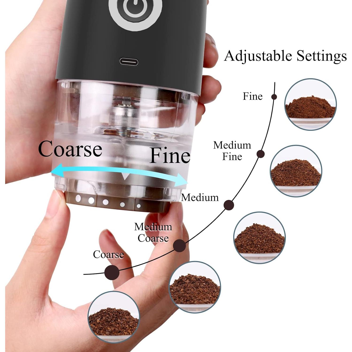 Molinillo de Café Eléctrico y Manual 2-en-1 Burr KF-YM-01