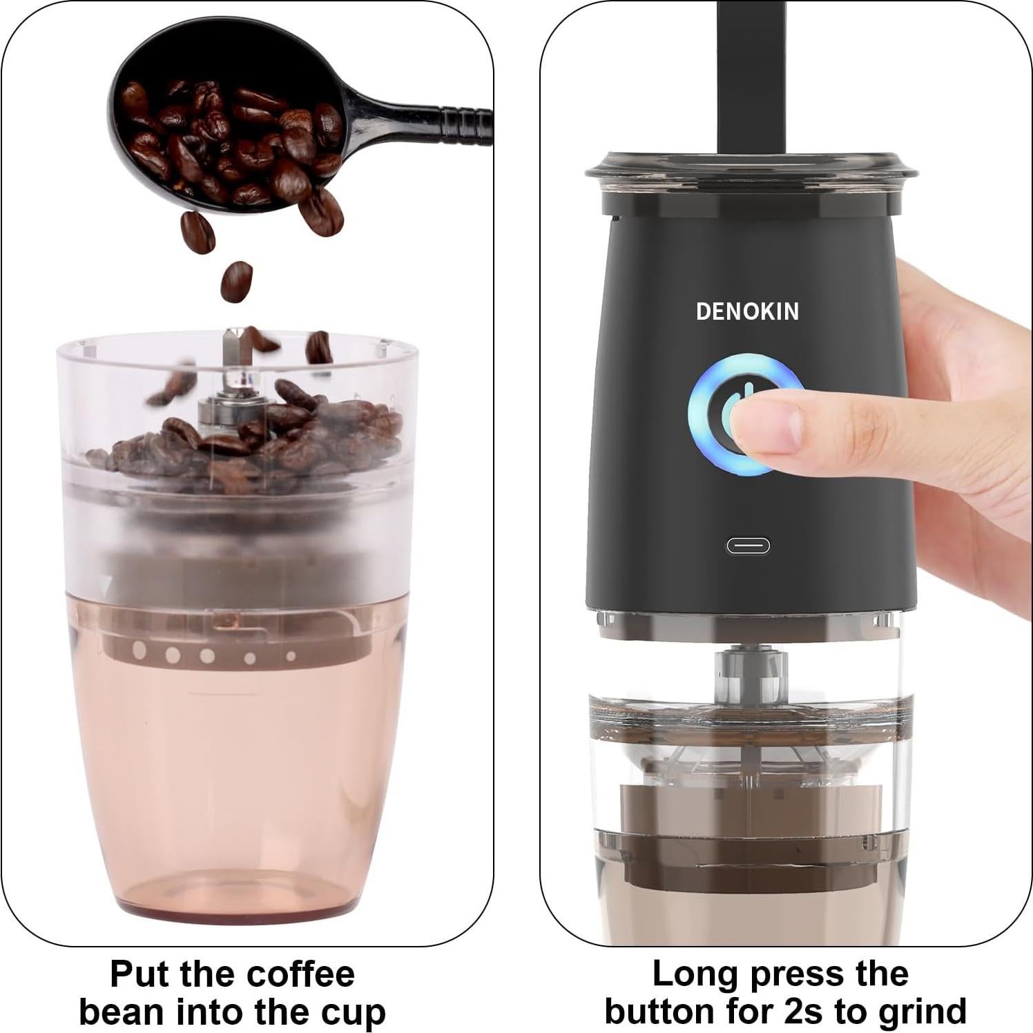 Molinillo de Café Eléctrico y Manual 2-en-1 Burr KF-YM-01