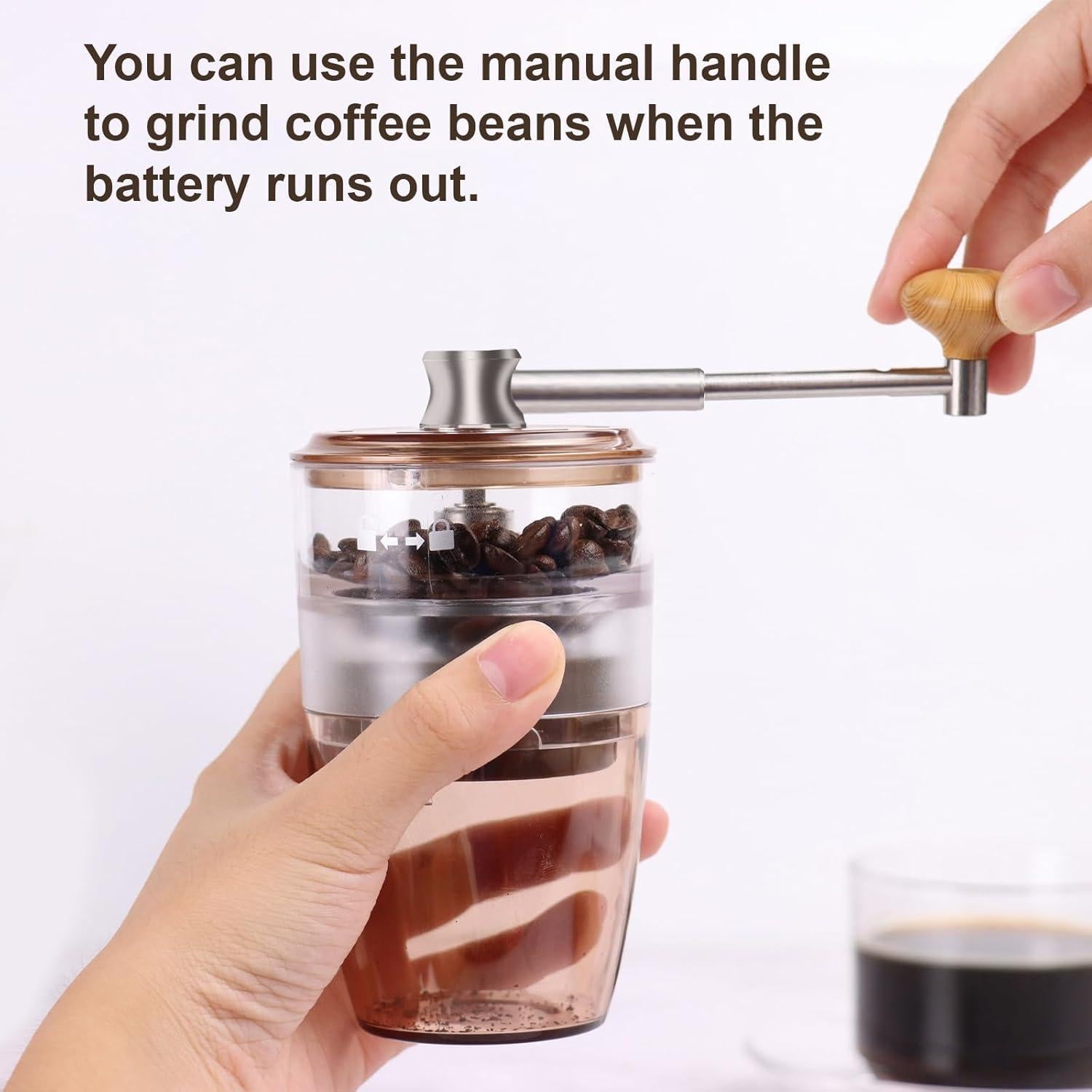 Molinillo de Café Eléctrico y Manual 2-en-1 Burr KF-YM-01