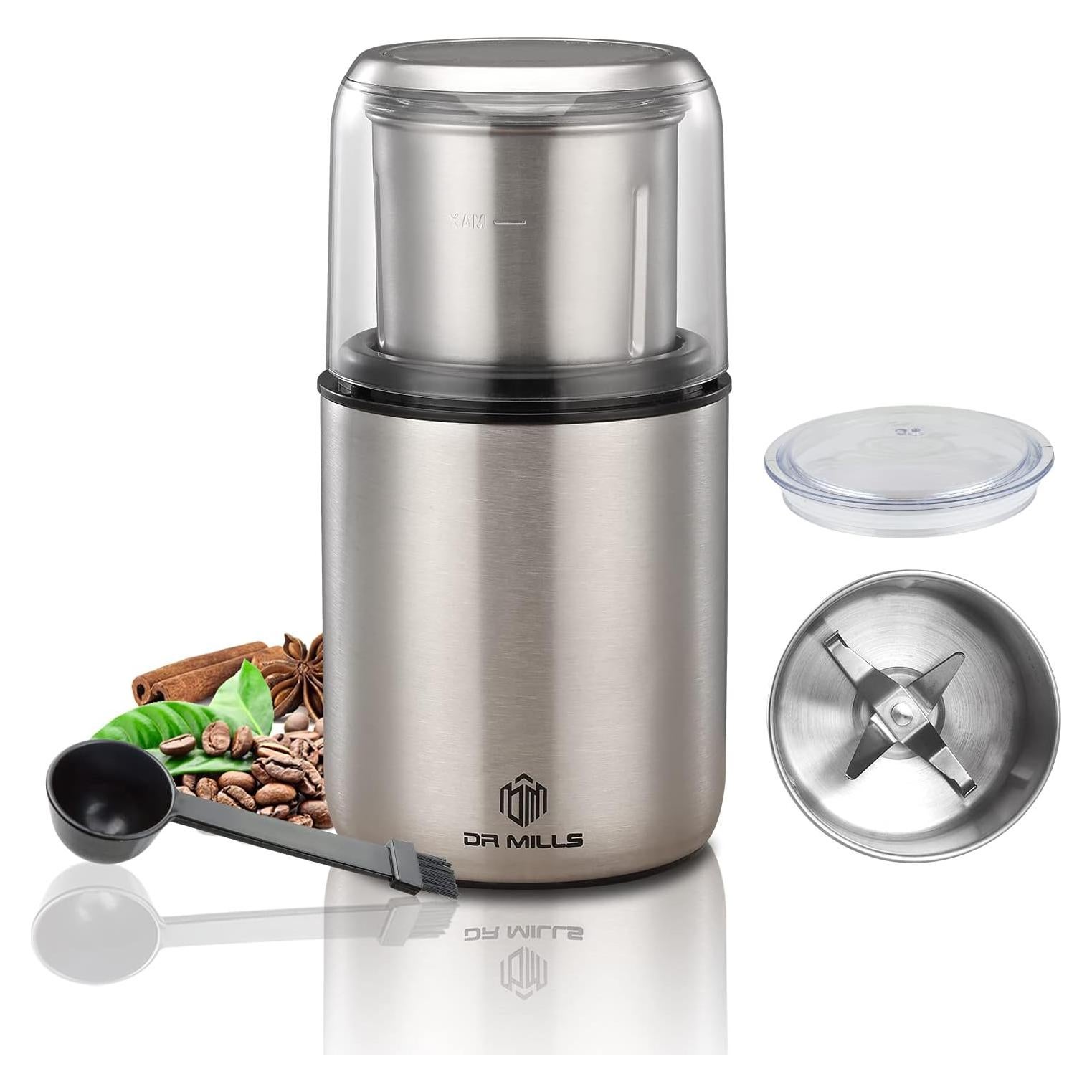 Molinillo de Café Eléctrico DR MILLS DM-7452 Acero Inoxidable 50g