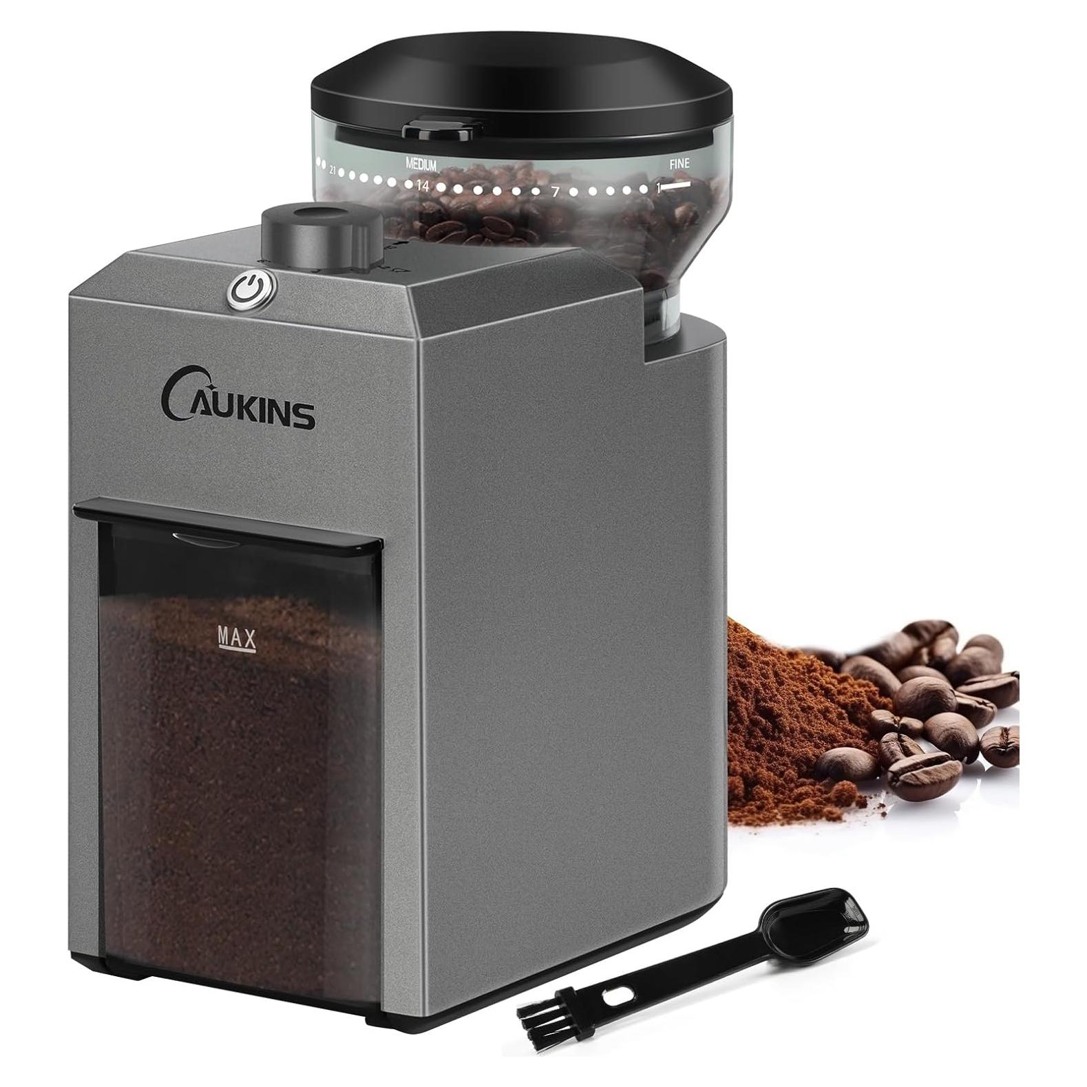 Molino de Café Eléctrico CAUKINS CBG-8001 12 Tazas 28 Ajustes