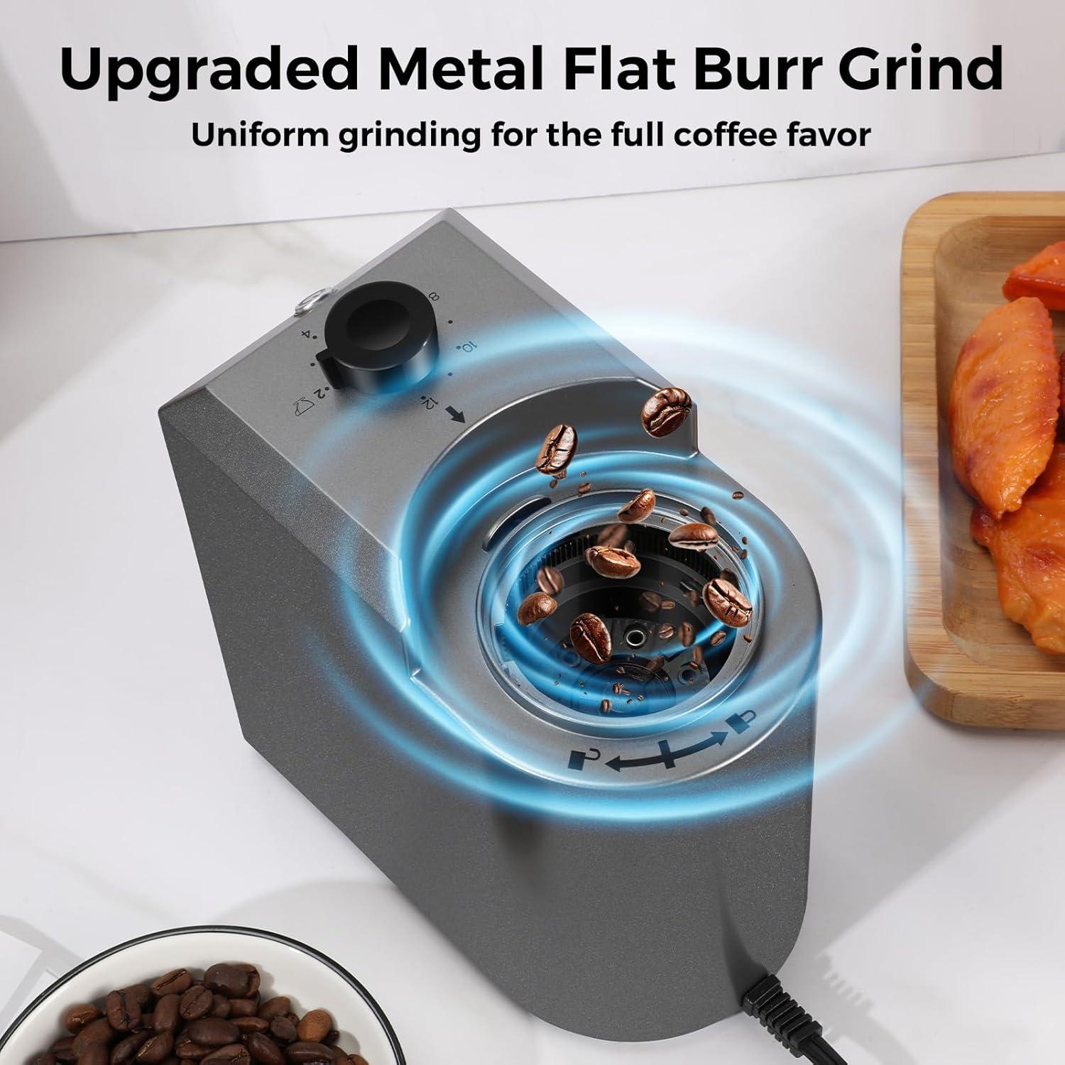 Molino de Café Eléctrico CAUKINS CBG-8001 12 Tazas 28 Ajustes