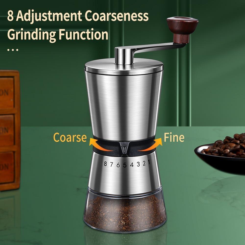 Molino de Café Manual BOMANSI BOMS - 8 Ajustes, 80g