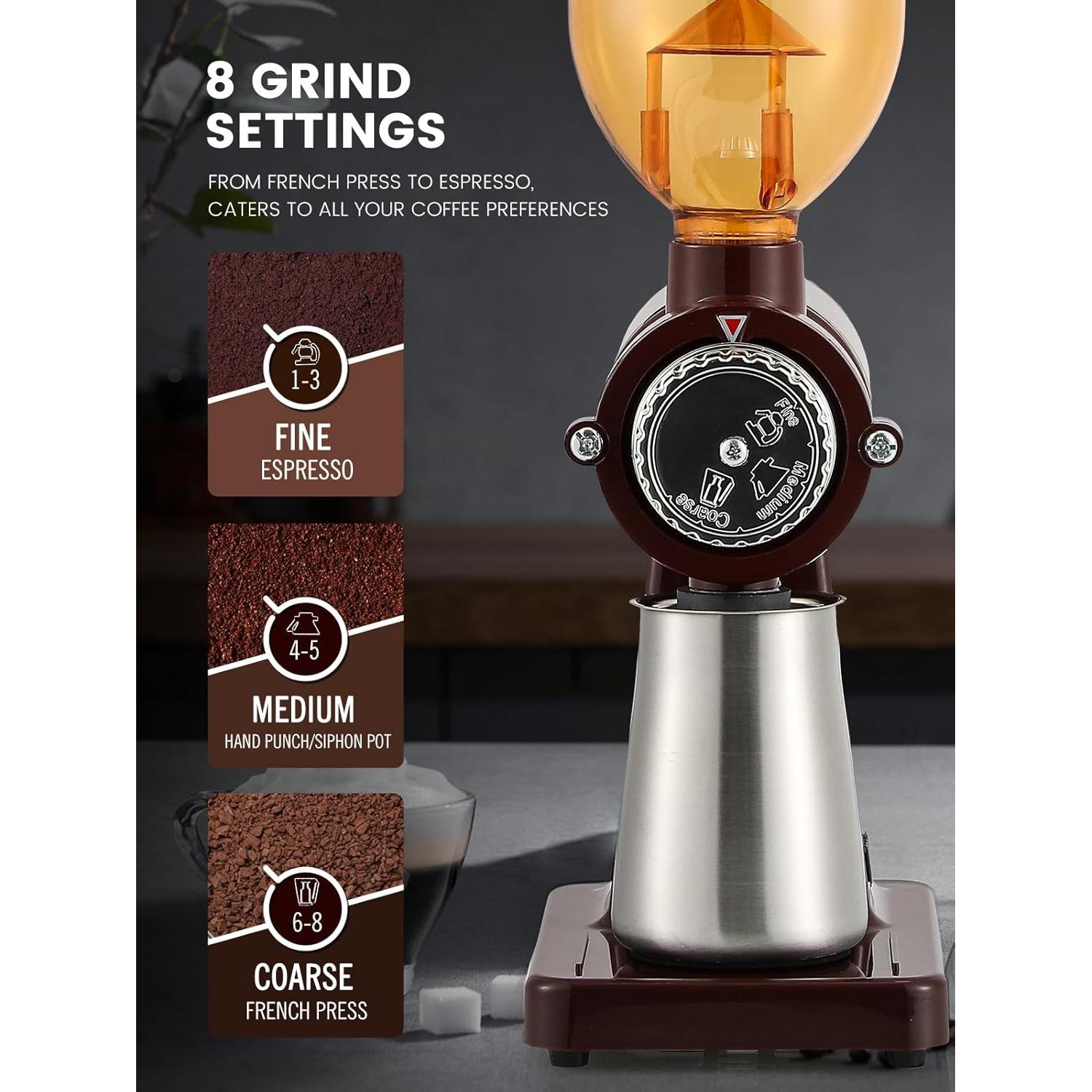 Molino de café eléctrico Huanyu 250g acero inoxidable rojo