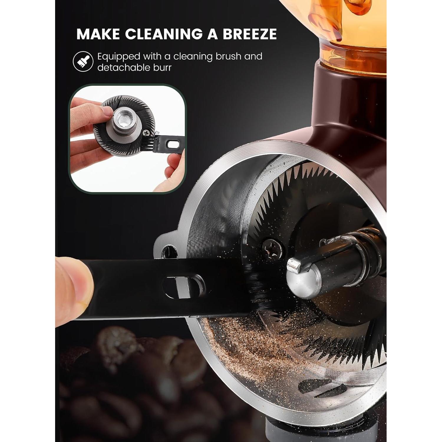 Molino de café eléctrico Huanyu 250g acero inoxidable rojo