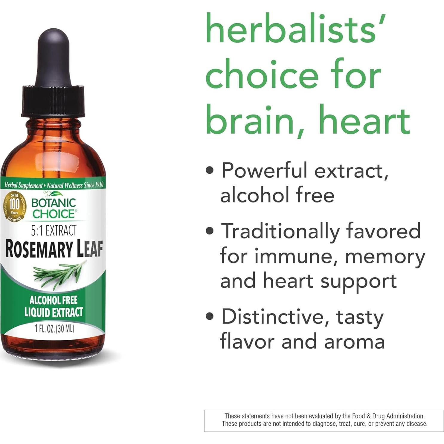 Extracto Líquido de Hoja de Romero Botanic Choice 29.57 ml