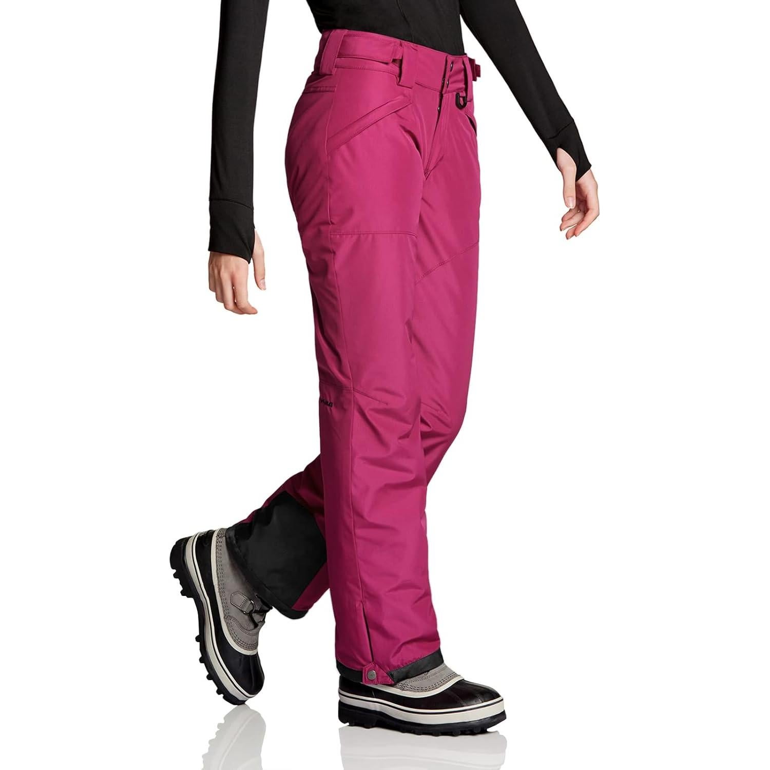 Pantalones de Nieve TSLA para Mujeres X-Large Ciruela