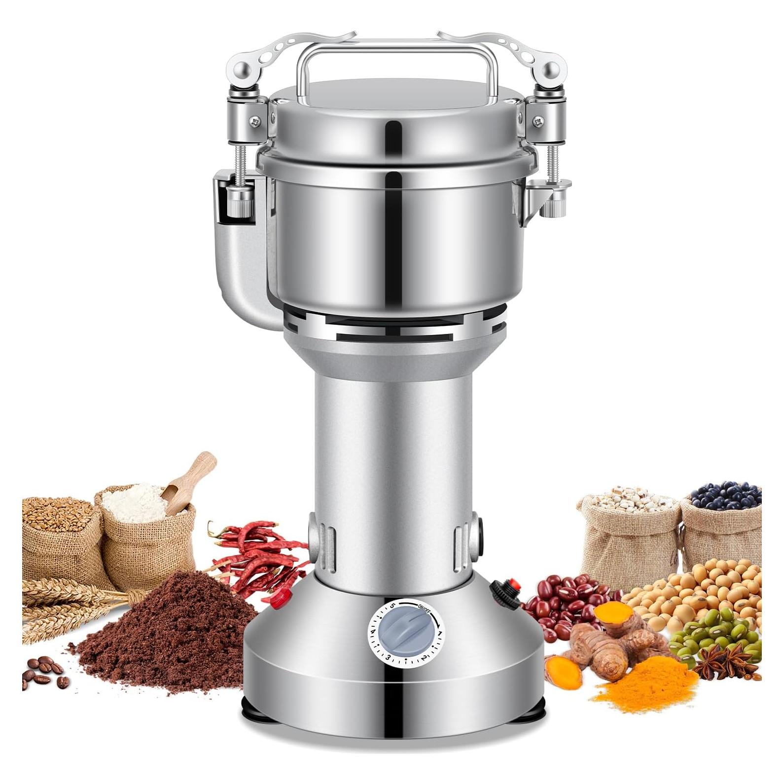 Molino de Granos Eléctrico LEEVOT 300g 1200W Acero Inoxidable