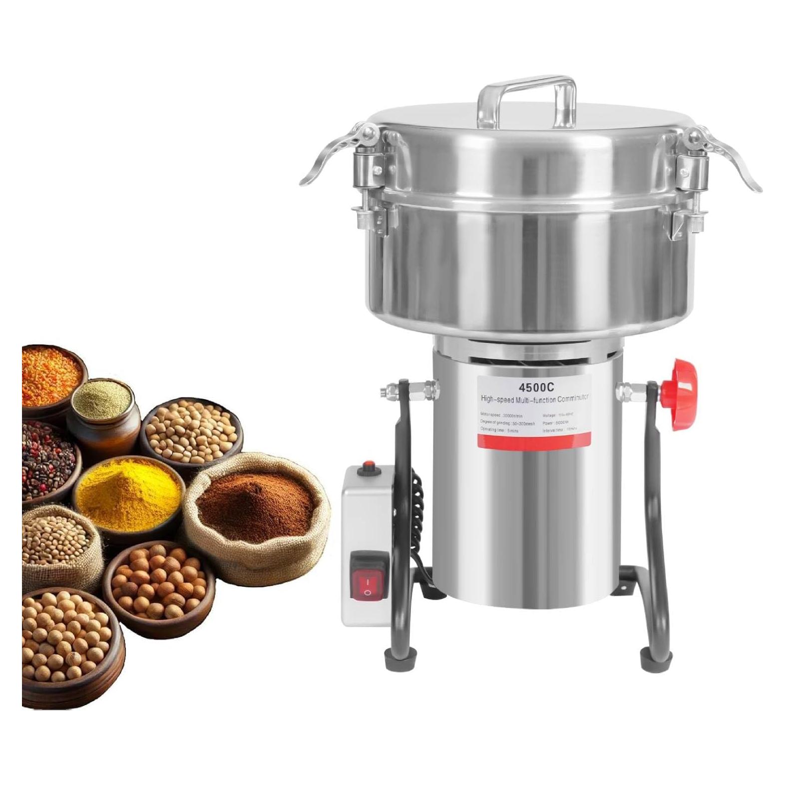 Molinillo de Granos Eléctrico Kreiaoer 4500g Acero Inoxidable