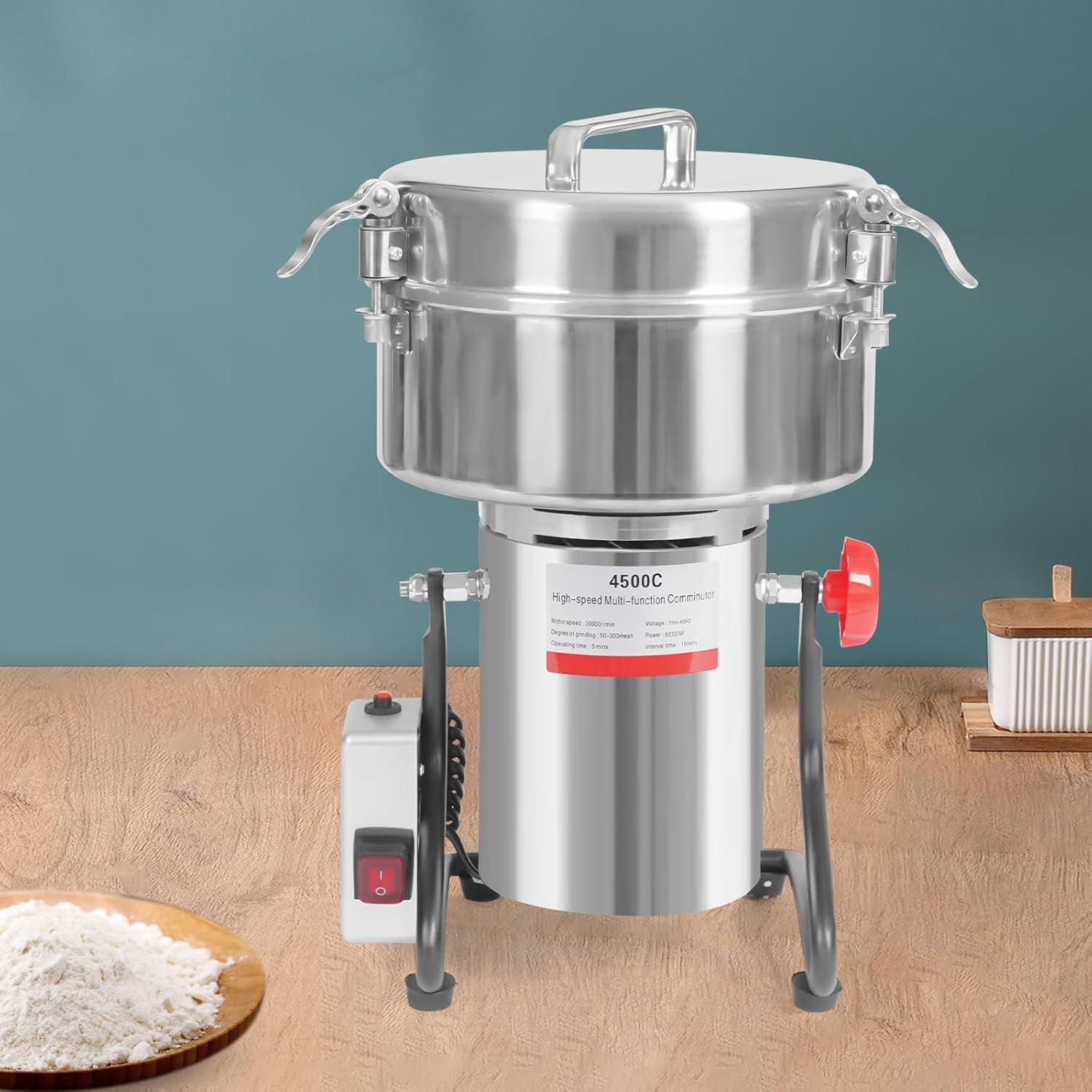 Molinillo de Granos Eléctrico Kreiaoer 4500g Acero Inoxidable