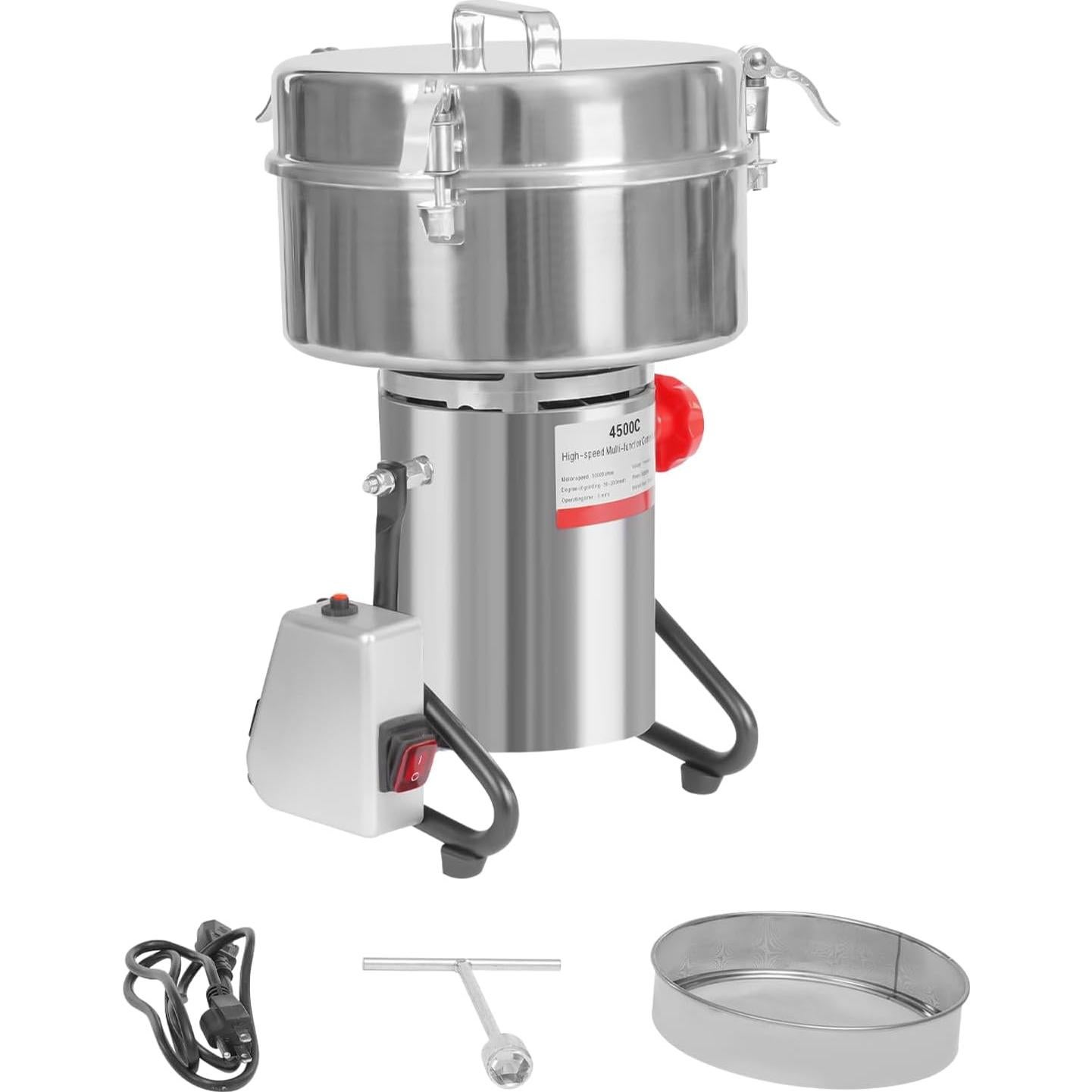 Molinillo de Granos Eléctrico Kreiaoer 4500g Acero Inoxidable