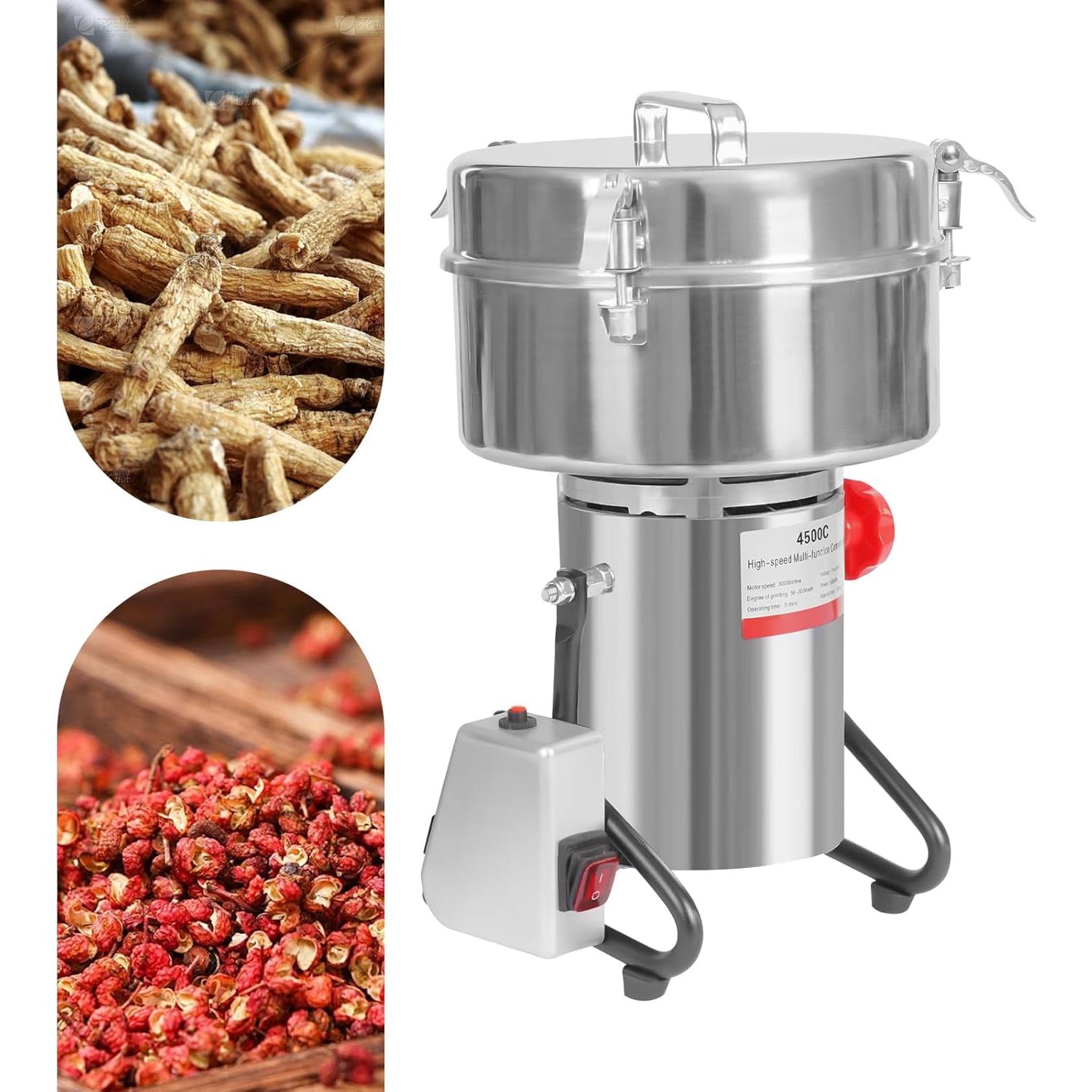 Molinillo de Granos Eléctrico Kreiaoer 4500g Acero Inoxidable