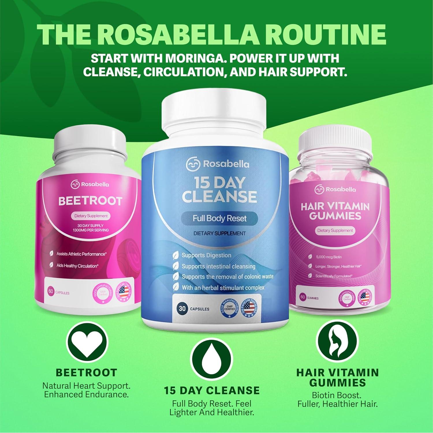 Cápsulas de Moringa Rosabella 60 Unidades - Superalimento Natural