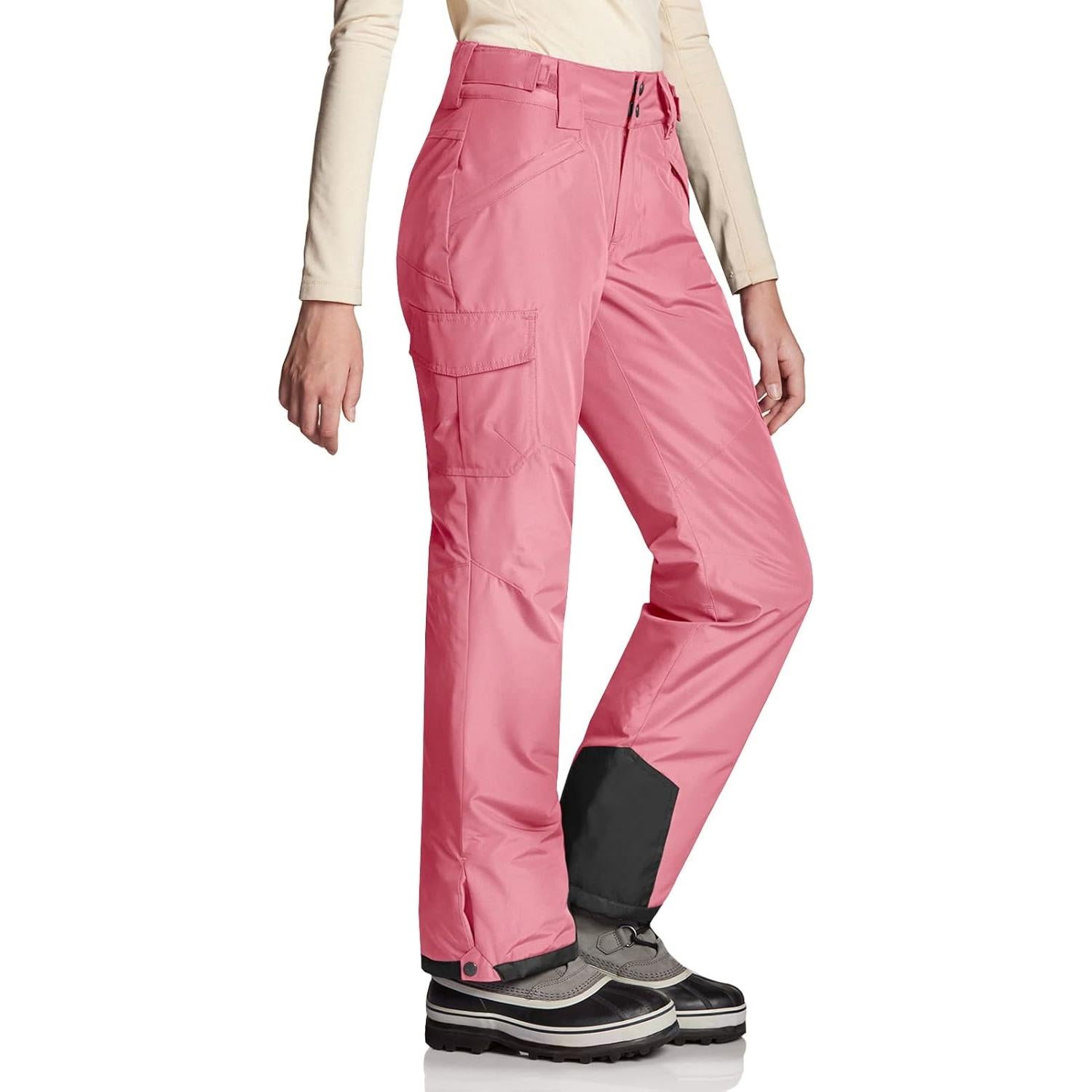 Pantalones de Nieve TSLA para Mujeres Medianos Rosa