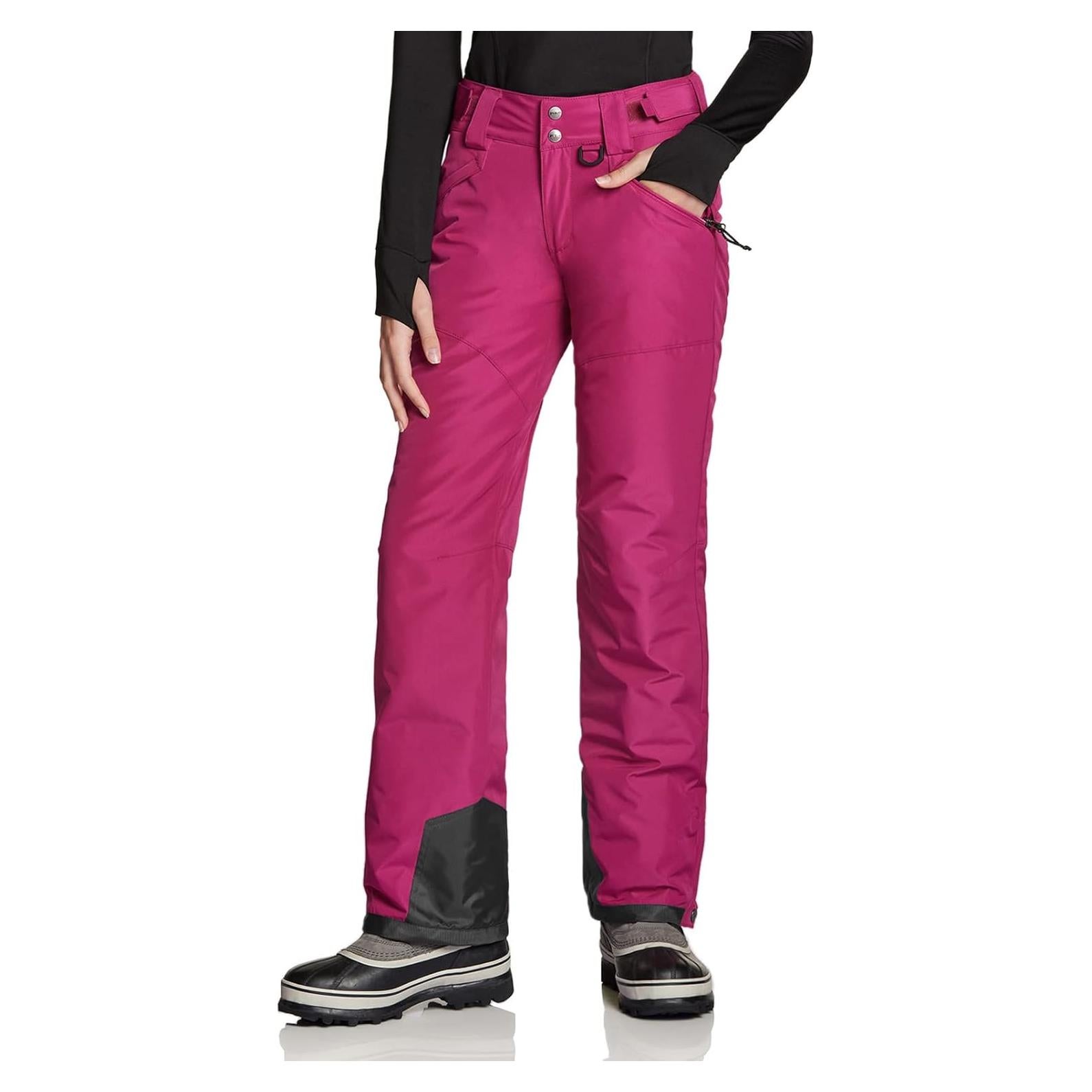 Pantalones de Nieve TSLA para Mujeres Medianos Ciruela