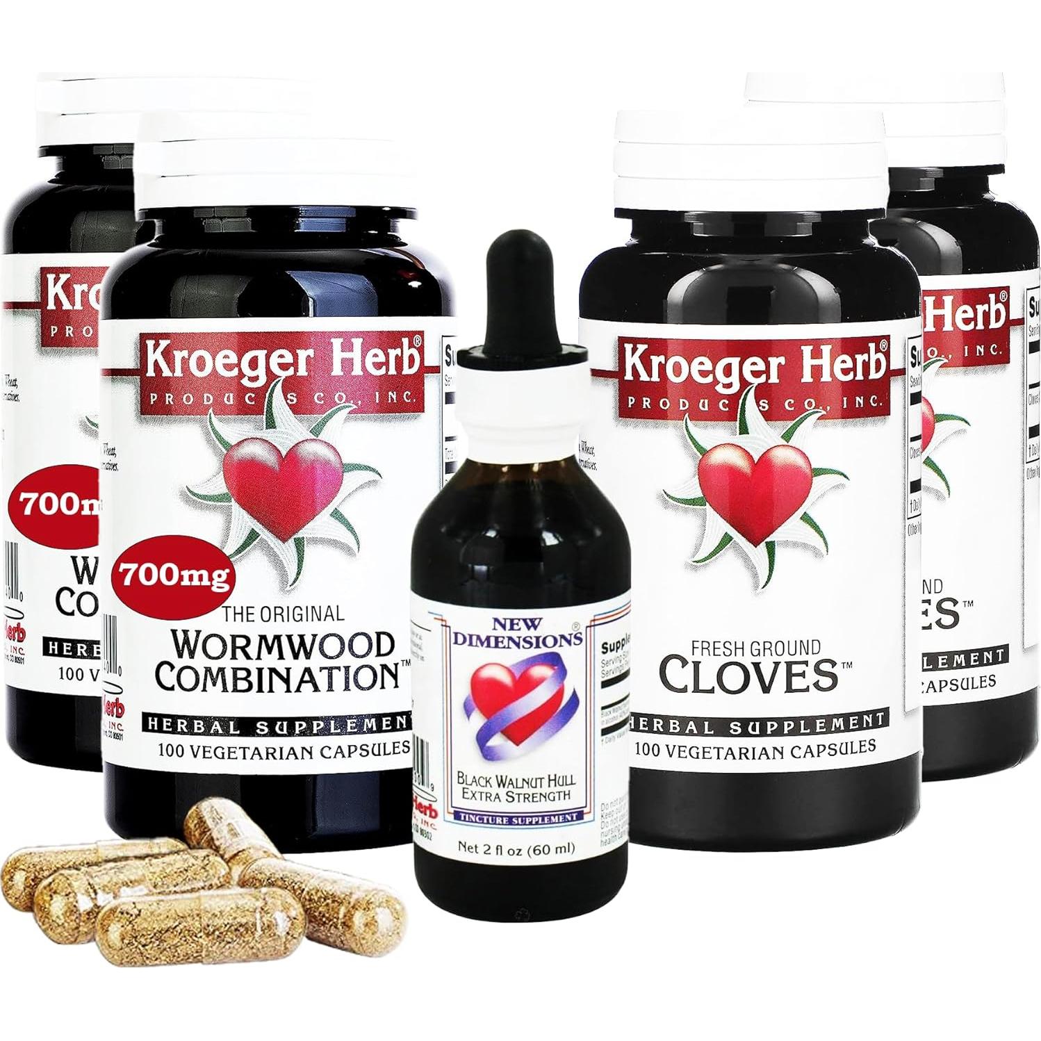 Kroeger Herb Ajenjo y Nogal Negro Detox - 1 Paquete de 1