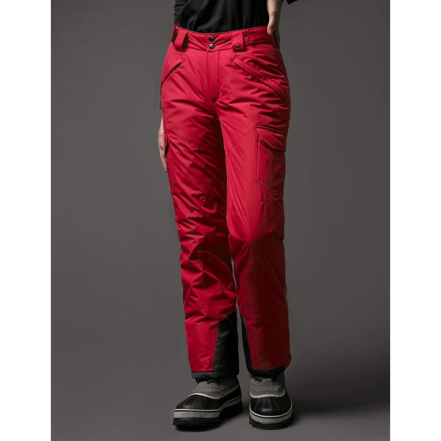 Pantalones de Nieve TSLA para Mujeres Rojo Grande Impermeables
