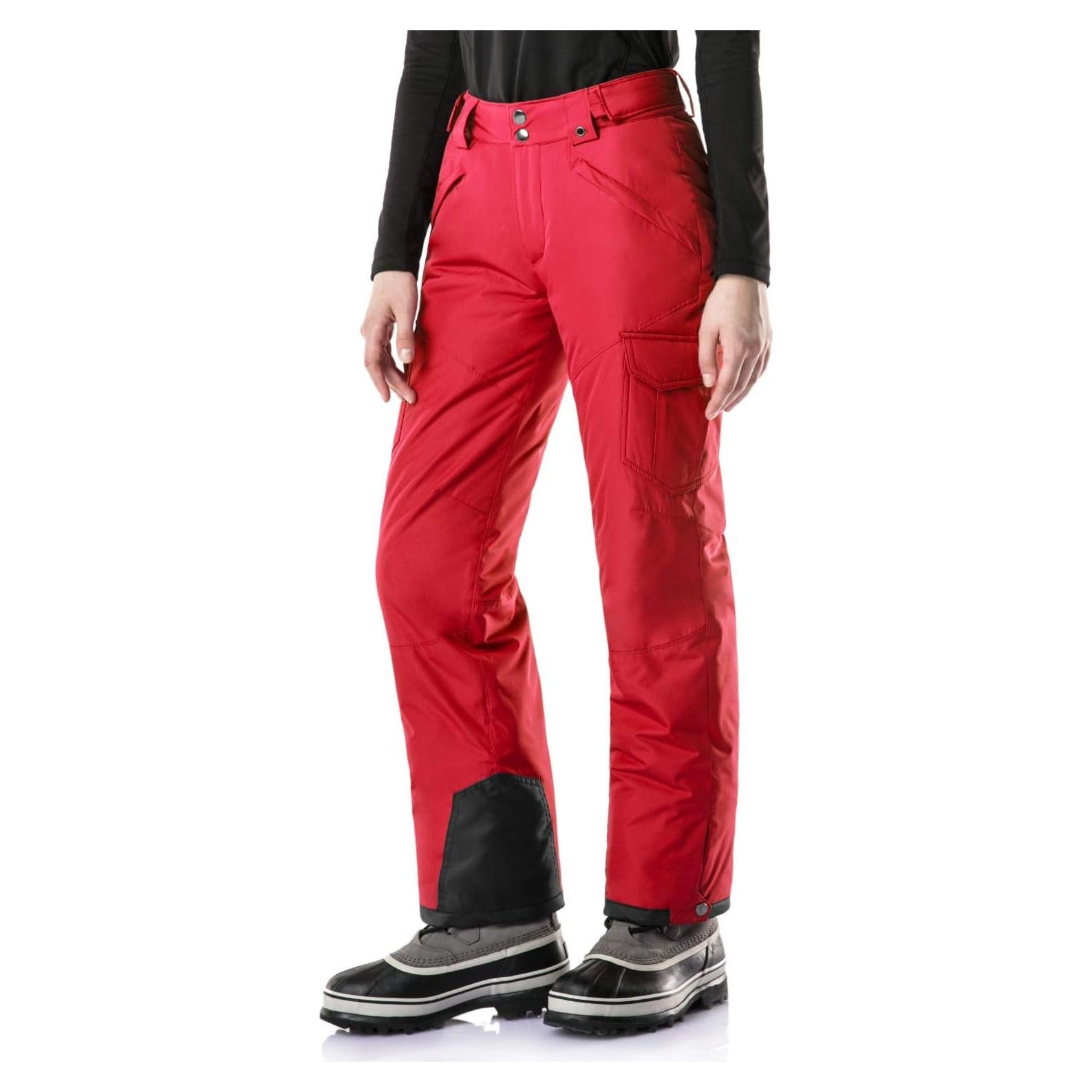 Pantalones de Nieve TSLA para Mujeres Rojo Núcleo Aislados