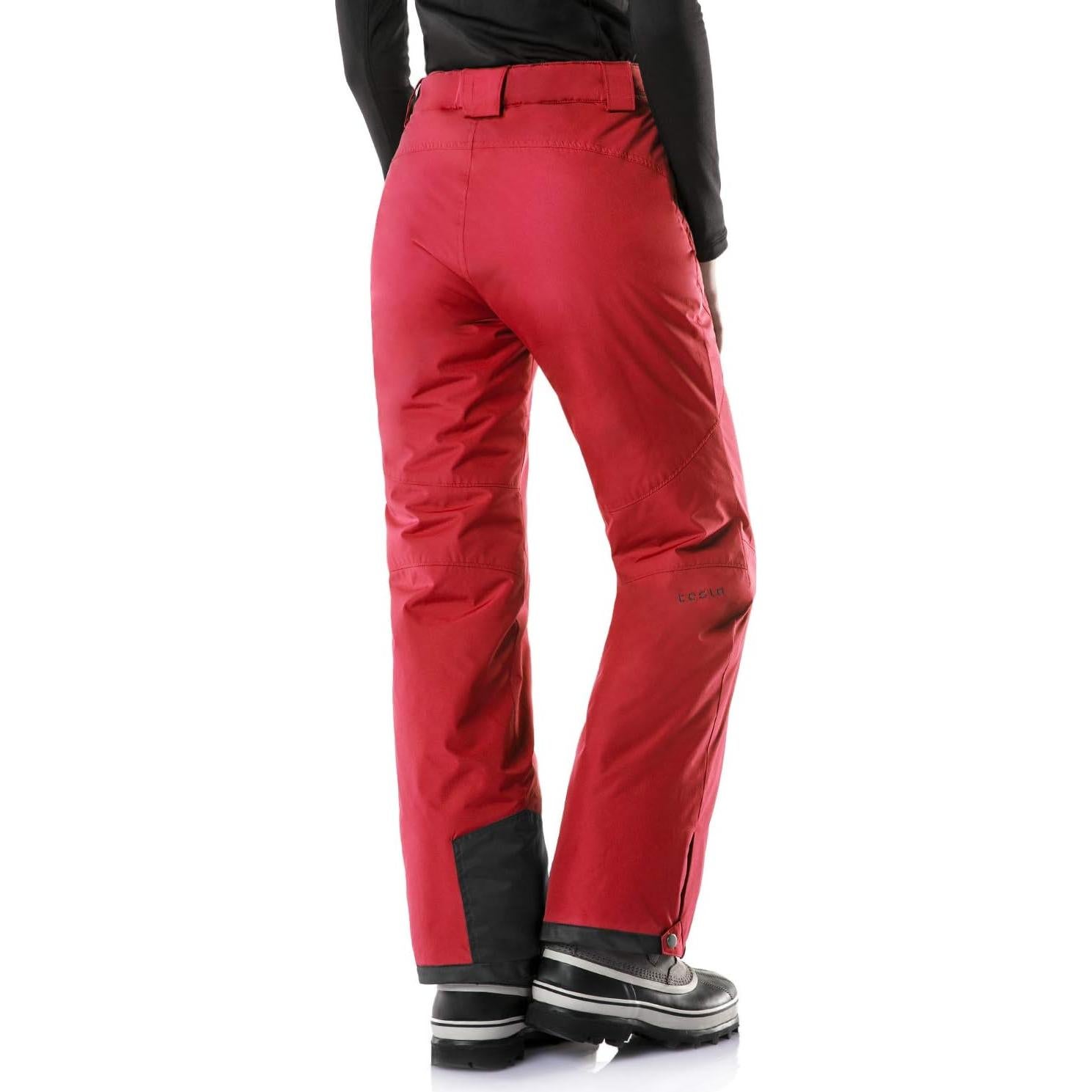 Pantalones de Nieve TSLA para Mujeres Rojo Núcleo Aislados