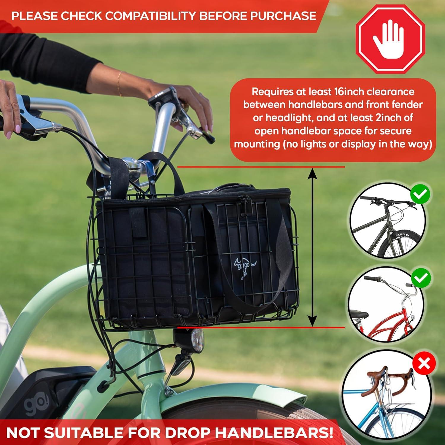 Cesta de Bicicleta Plegable Goroo con Bolsa Térmica 20kg