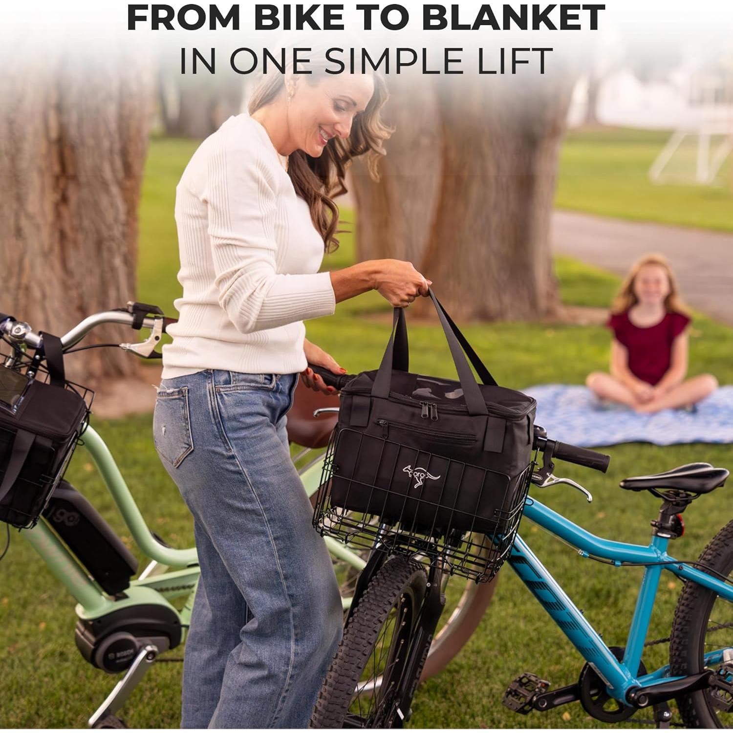 Cesta de Bicicleta Plegable Goroo con Bolsa Térmica 20kg