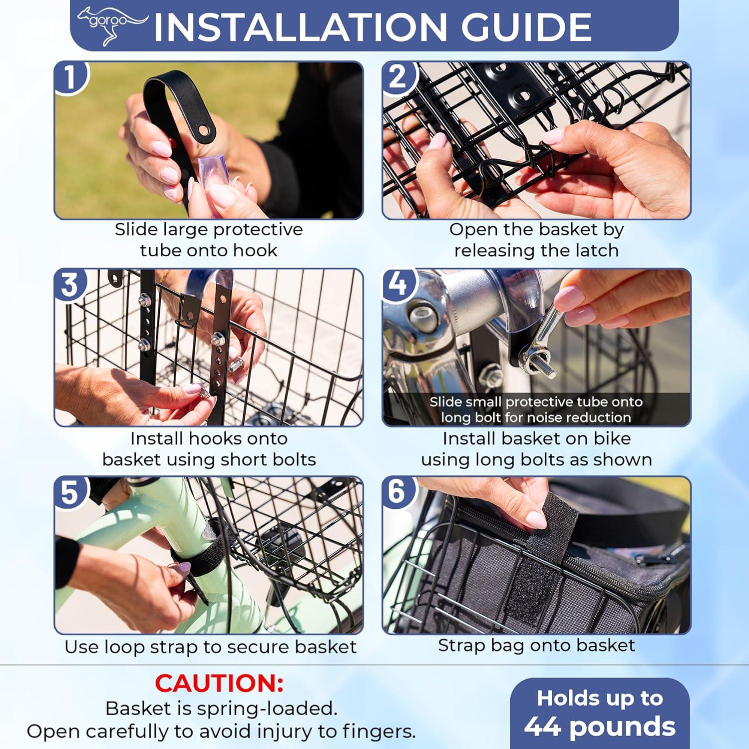 Cesta de Bicicleta Plegable Goroo con Bolsa Térmica 20kg