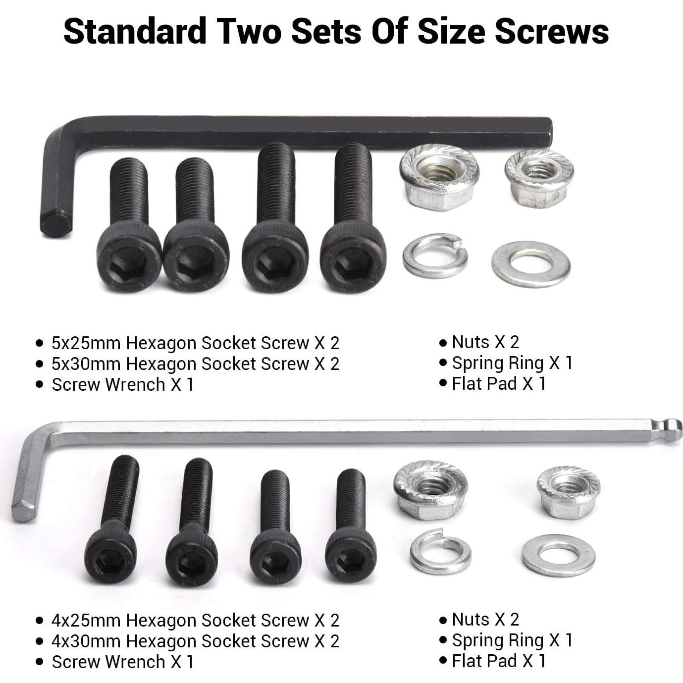 Pedales Traseros Mini TOBWOLF de Aluminio Plegables 8x4cm