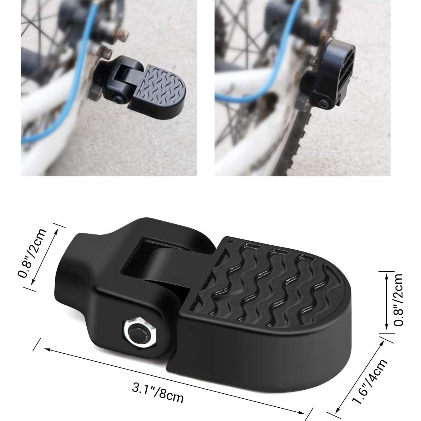 Pedales Traseros Mini TOBWOLF de Aluminio Plegables 8x4cm