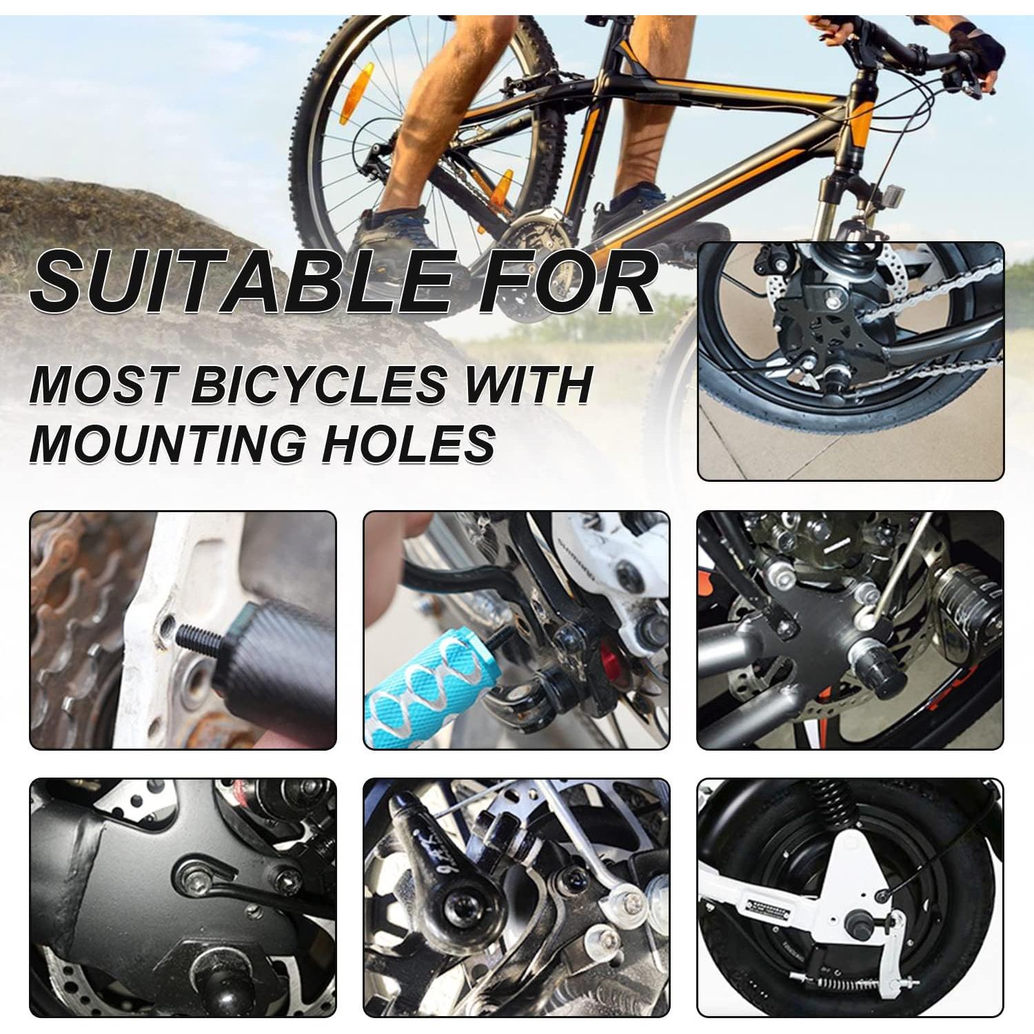 Pedales Traseros Mini TOBWOLF de Aluminio Plegables 8x4cm