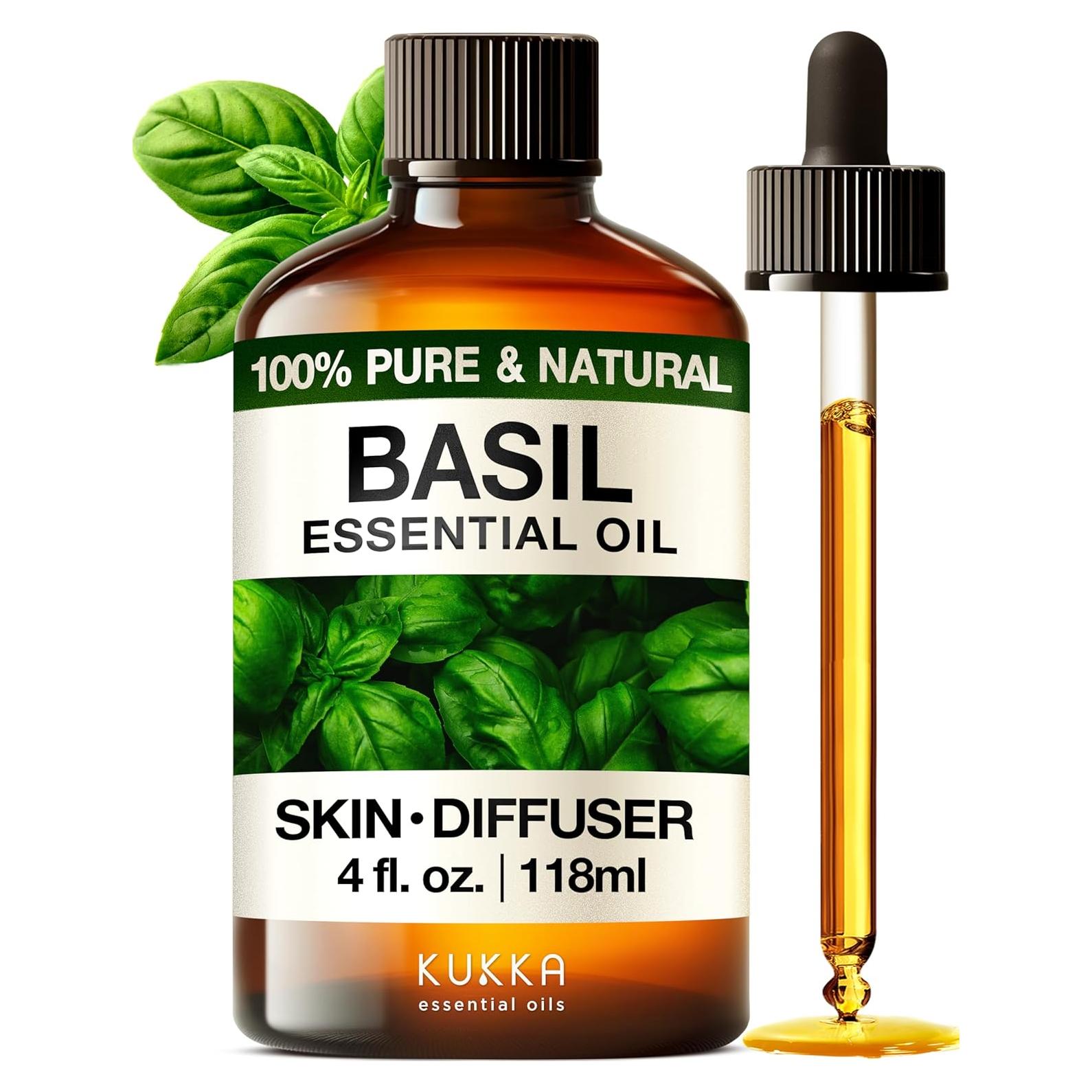 Aceite Esencial de Albahaca Kukka 118 ml - Natural para Piel y Aromaterapia