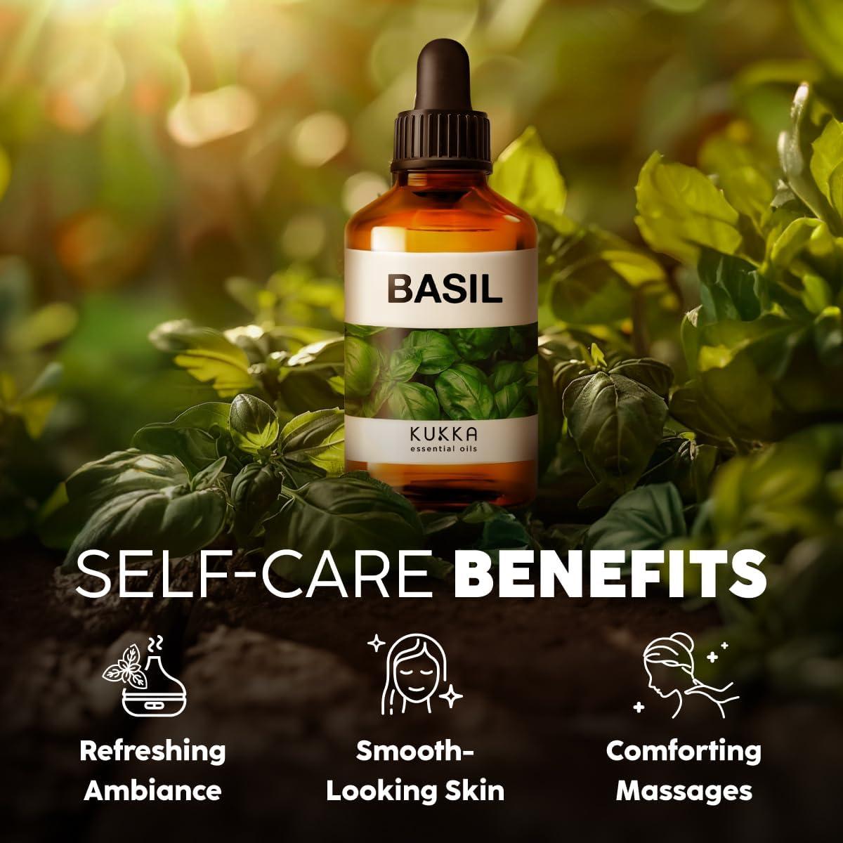 Aceite Esencial de Albahaca Kukka 118 ml - Natural para Piel y Aromaterapia