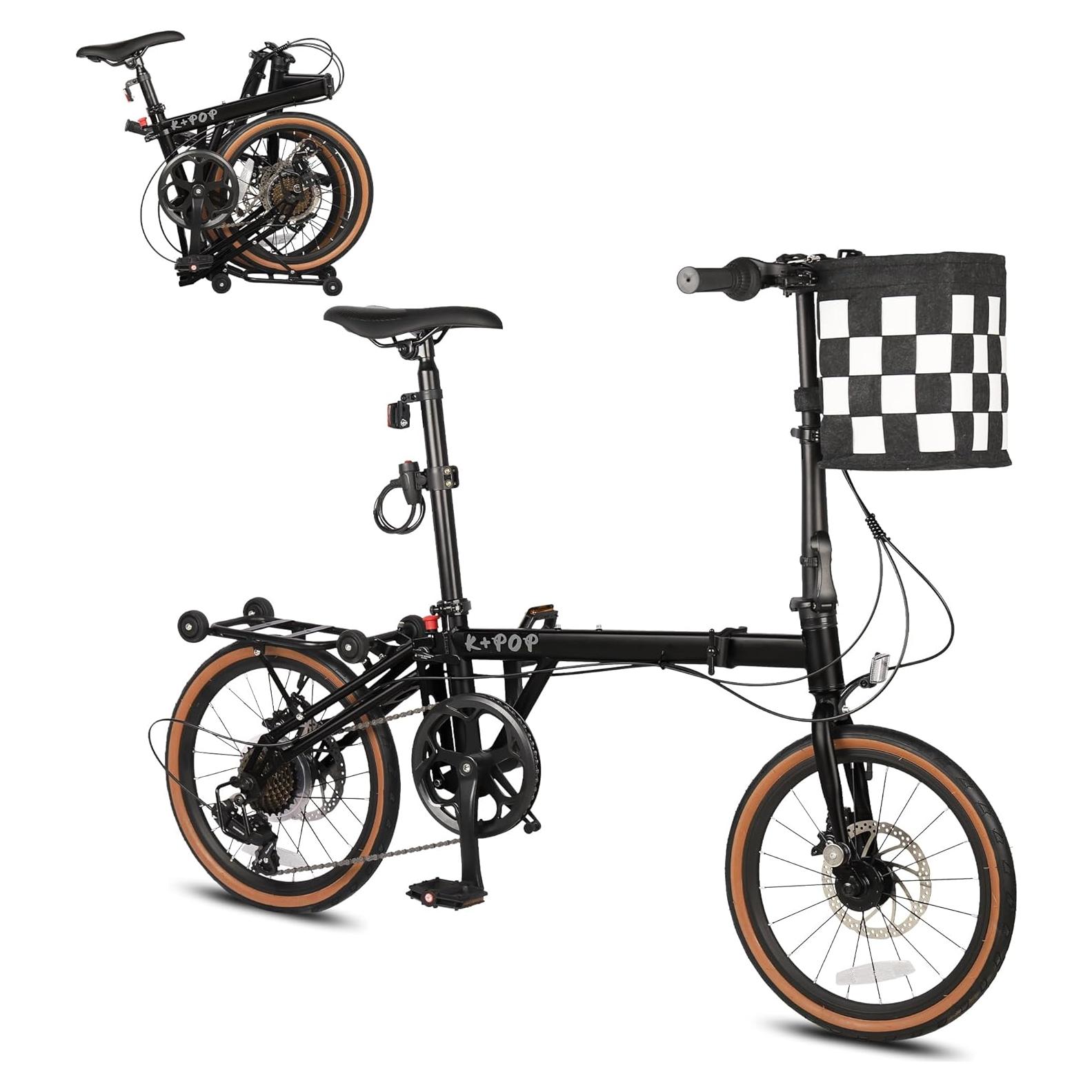 Bicicleta Plegable BGGFNZ 16" 7 Velocidades Frenos de Disco