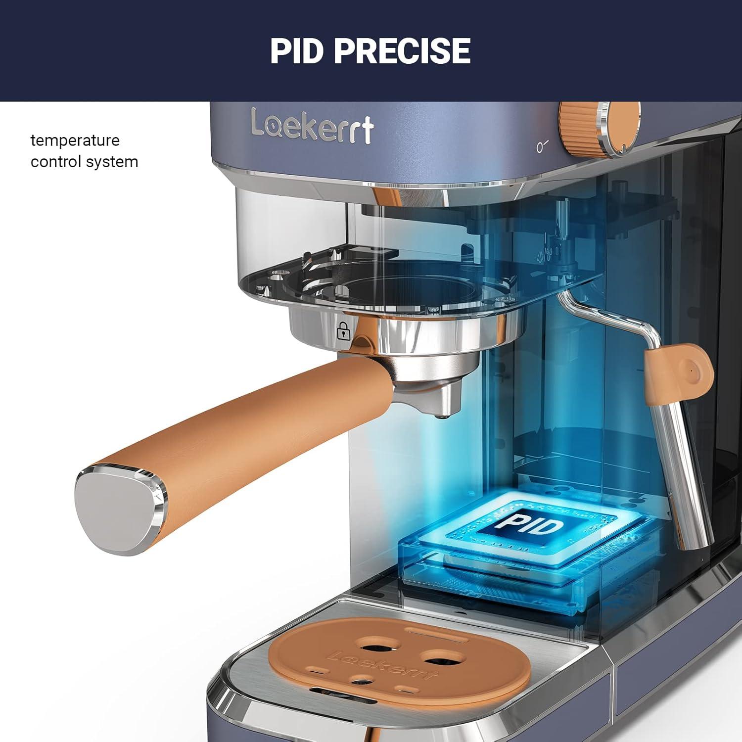 Cafetera Espresso Laekerrt CMEP01 20 Bar Acero Inoxidable Azul