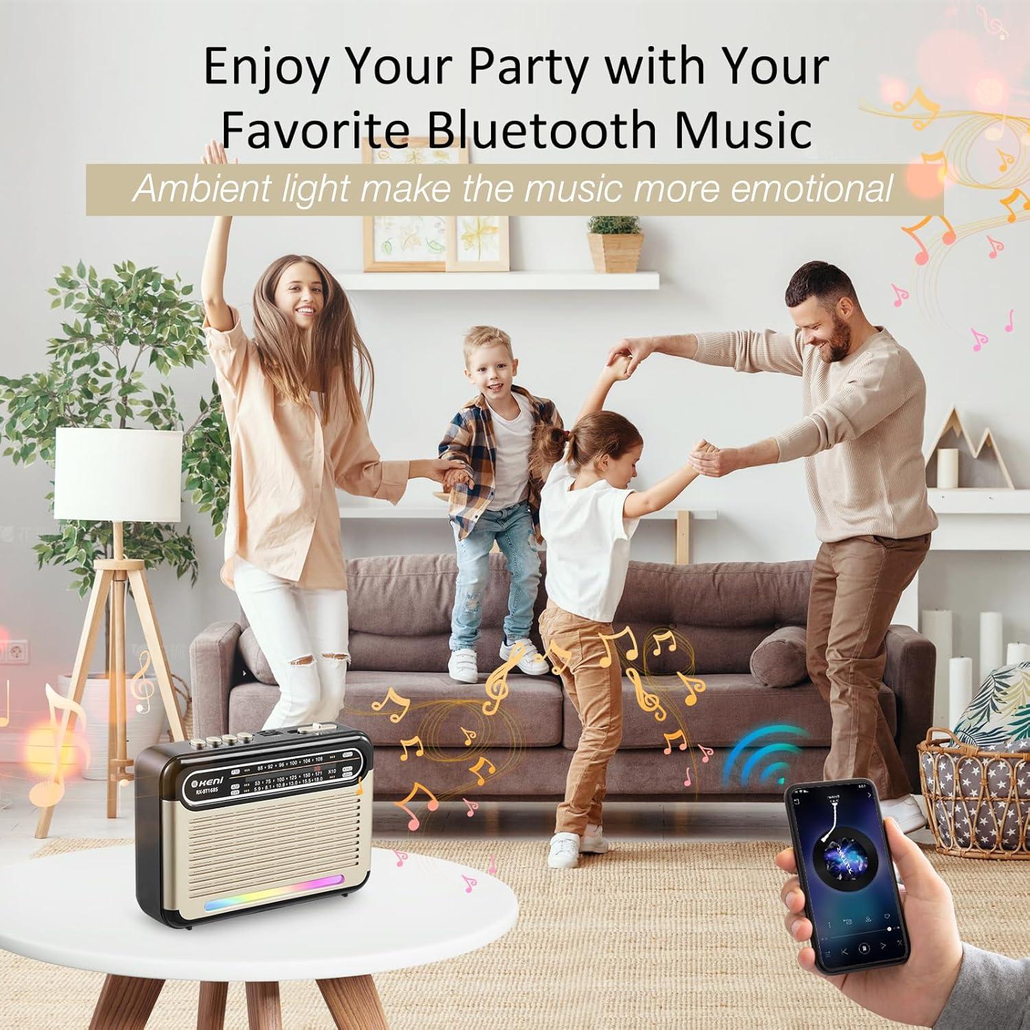 Radio Solar Portátil G Keni AM FM SW Bluetooth 1200mAh