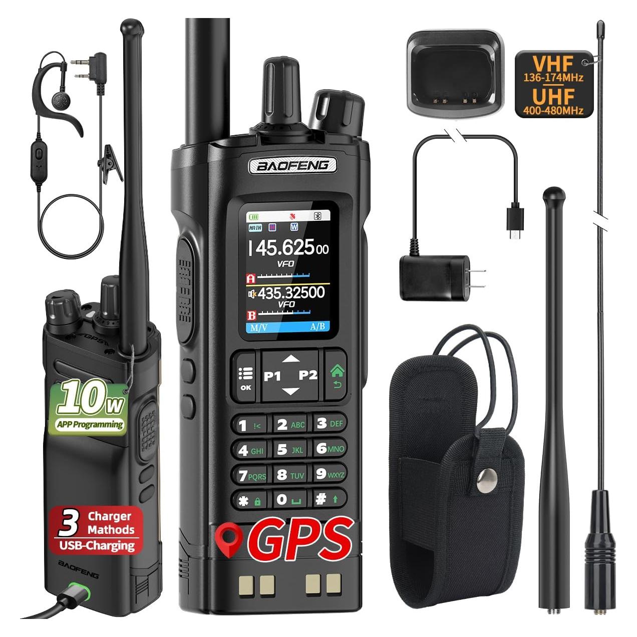 Radio de Mano BAOFENG UV-32 10W con GPS y NOAA