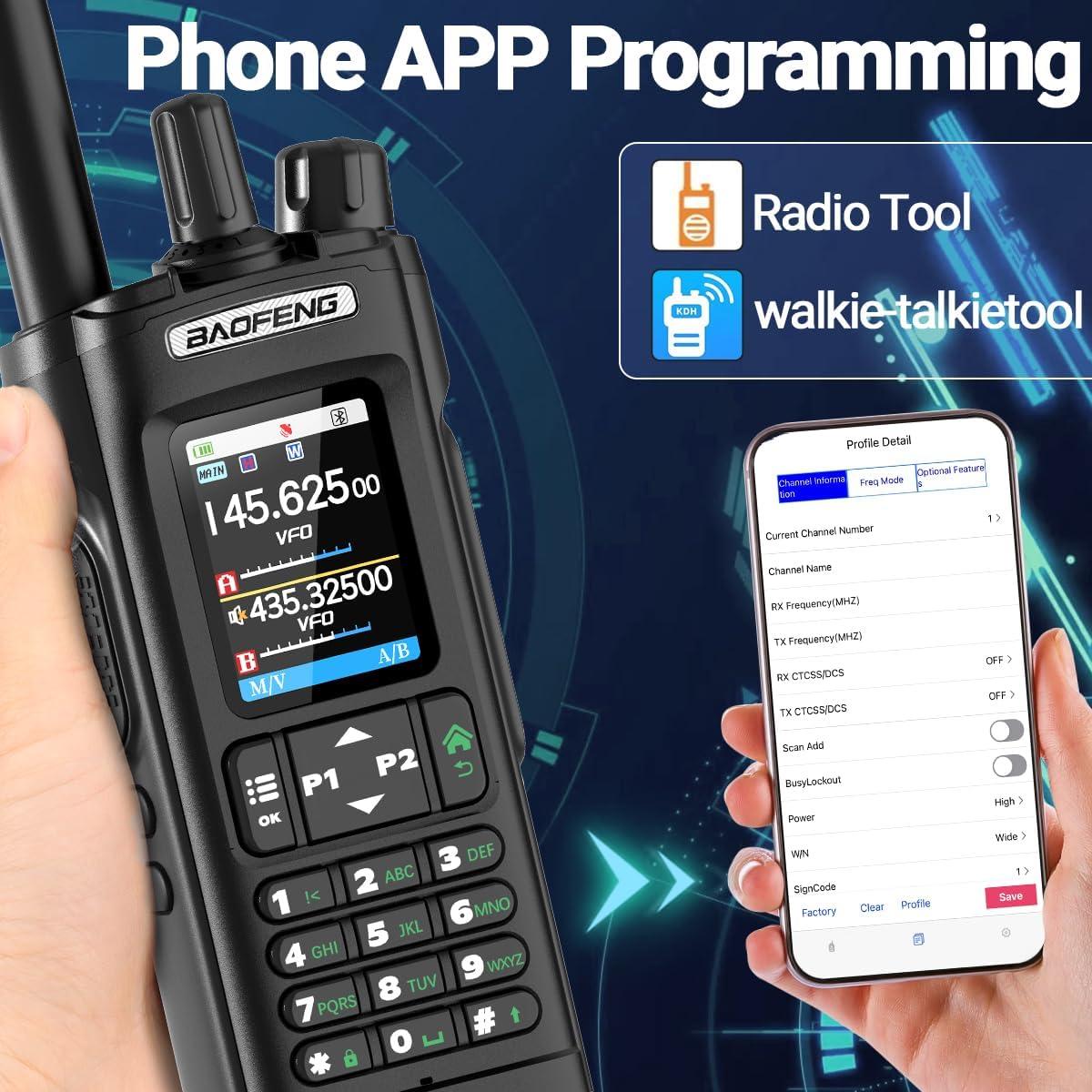 Radio de Mano BAOFENG UV-32 10W con GPS y NOAA