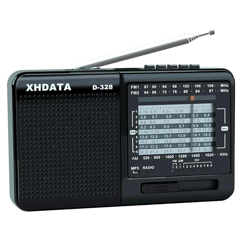 Radio Portátil XHDATA D-328 Multibanda AM FM DSP Estéreo