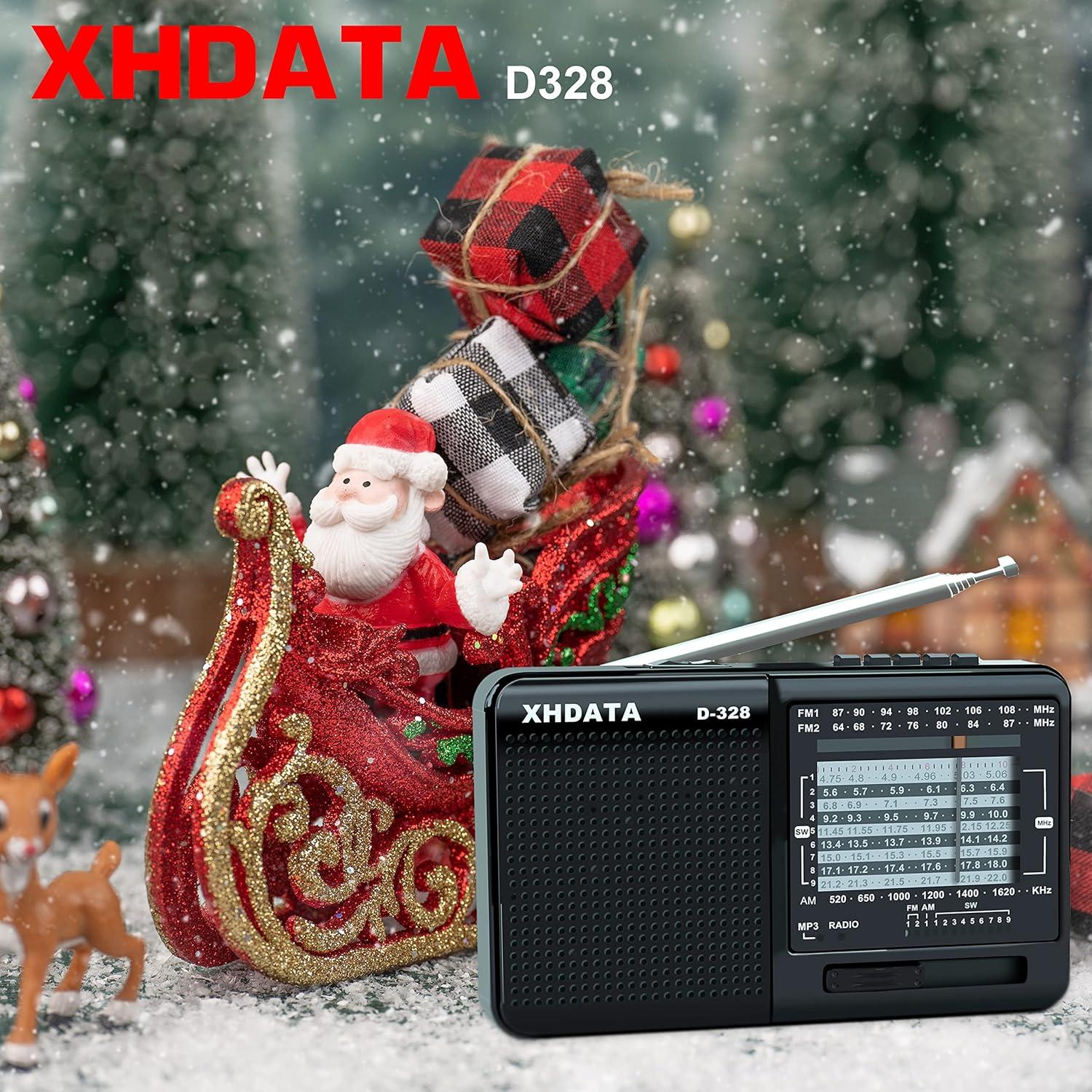 Radio Portátil XHDATA D-328 Multibanda AM FM DSP Estéreo