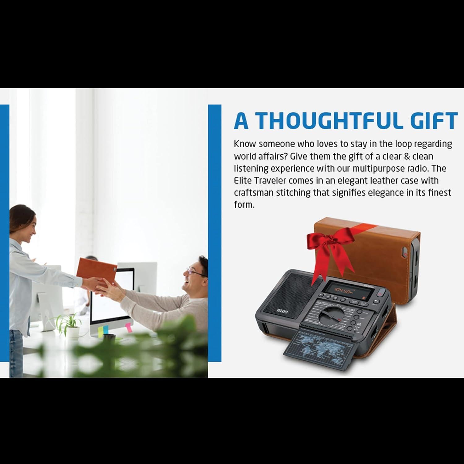 Radio Portátil Eton Elite Traveler AM/FM con RDS y Alarma