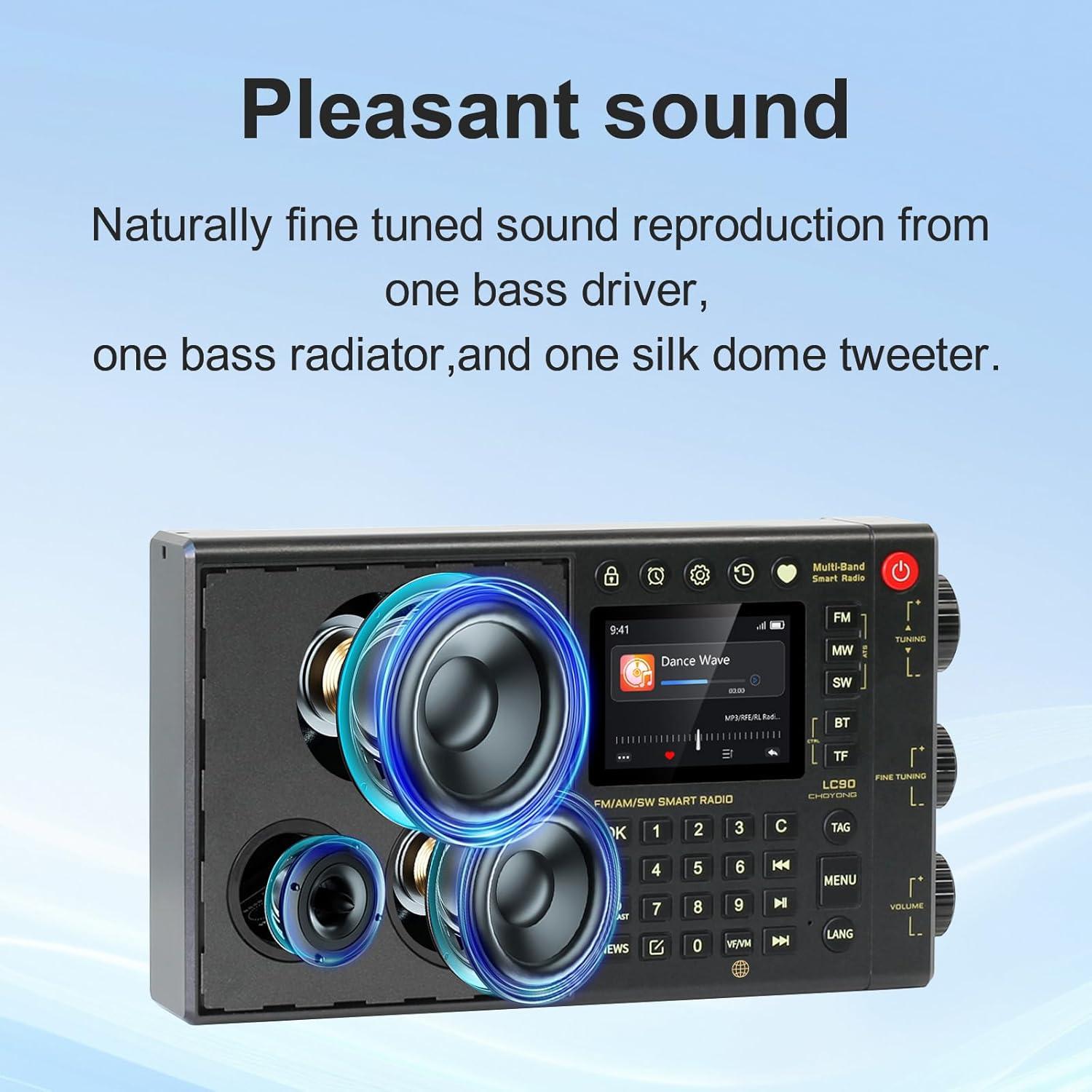 Radio Inteligente Portátil Choyong LC90 Multi-Banda WiFi 4G