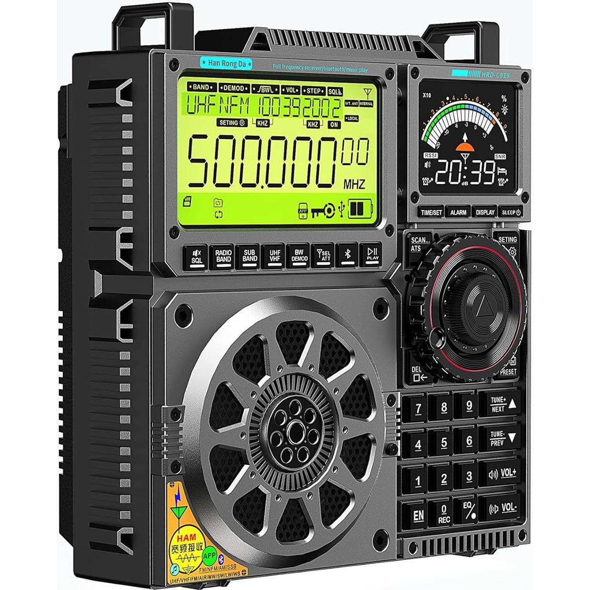 Radio de Onda Corta HanRongDa HRD-C919 con Bluetooth 20W