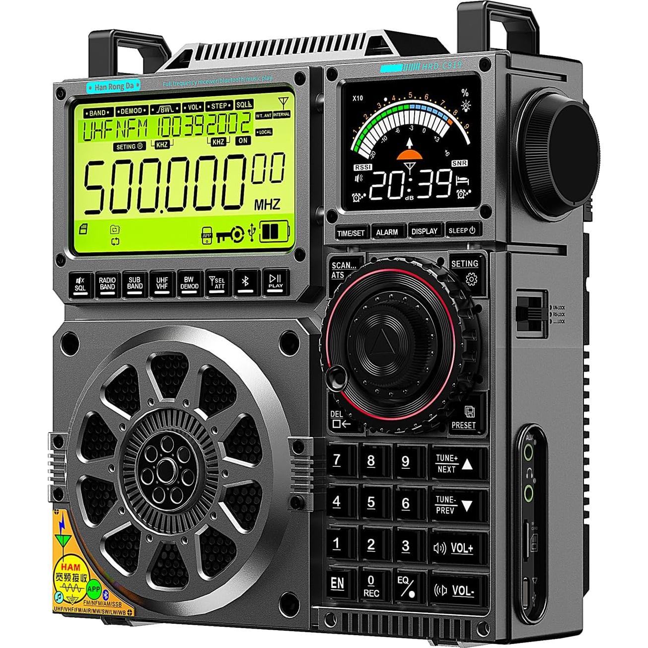 Radio de Onda Corta HanRongDa HRD-C919 con Bluetooth 20W