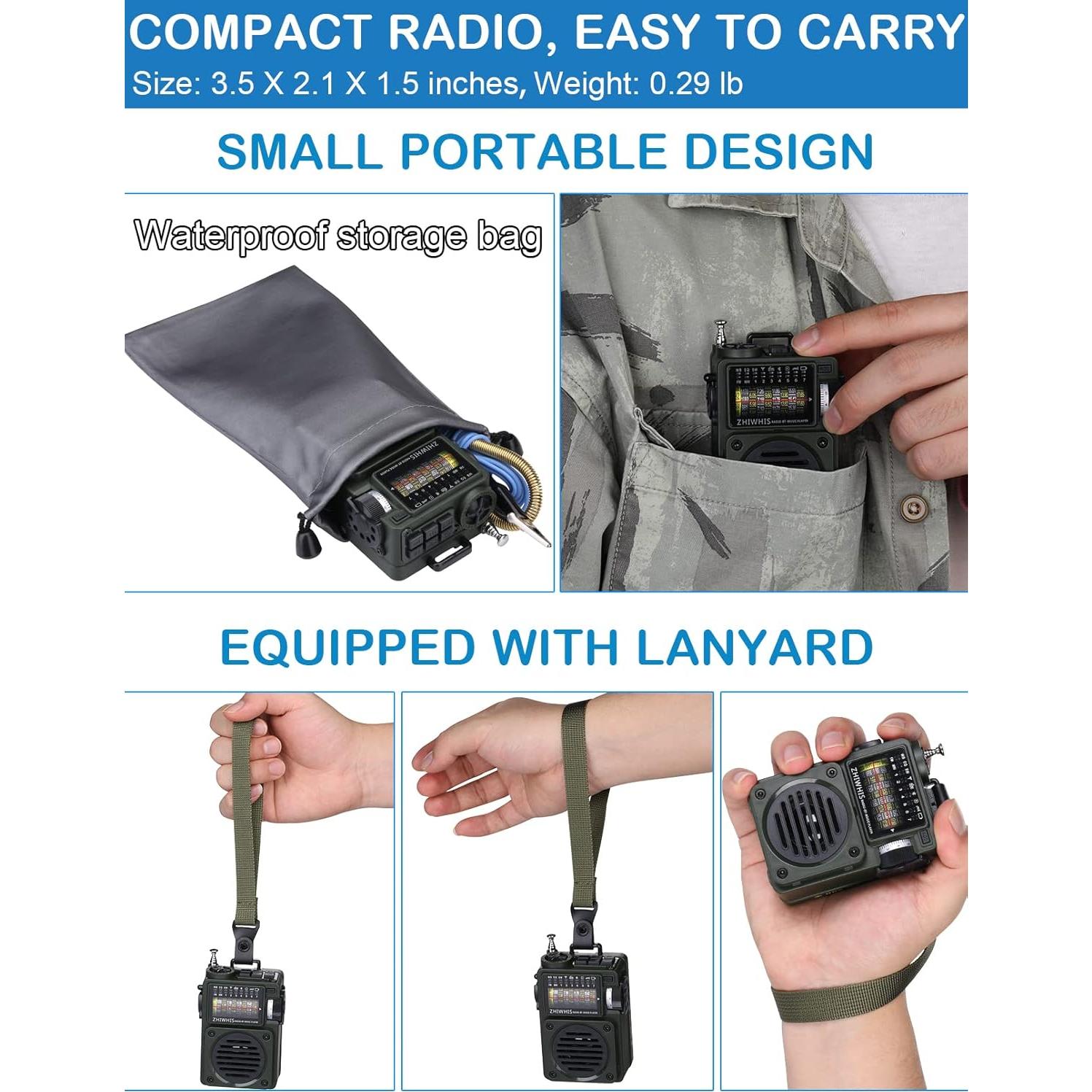 Radio Portátil ZHIWHIS ZWS-700 Bluetooth con Temporizador