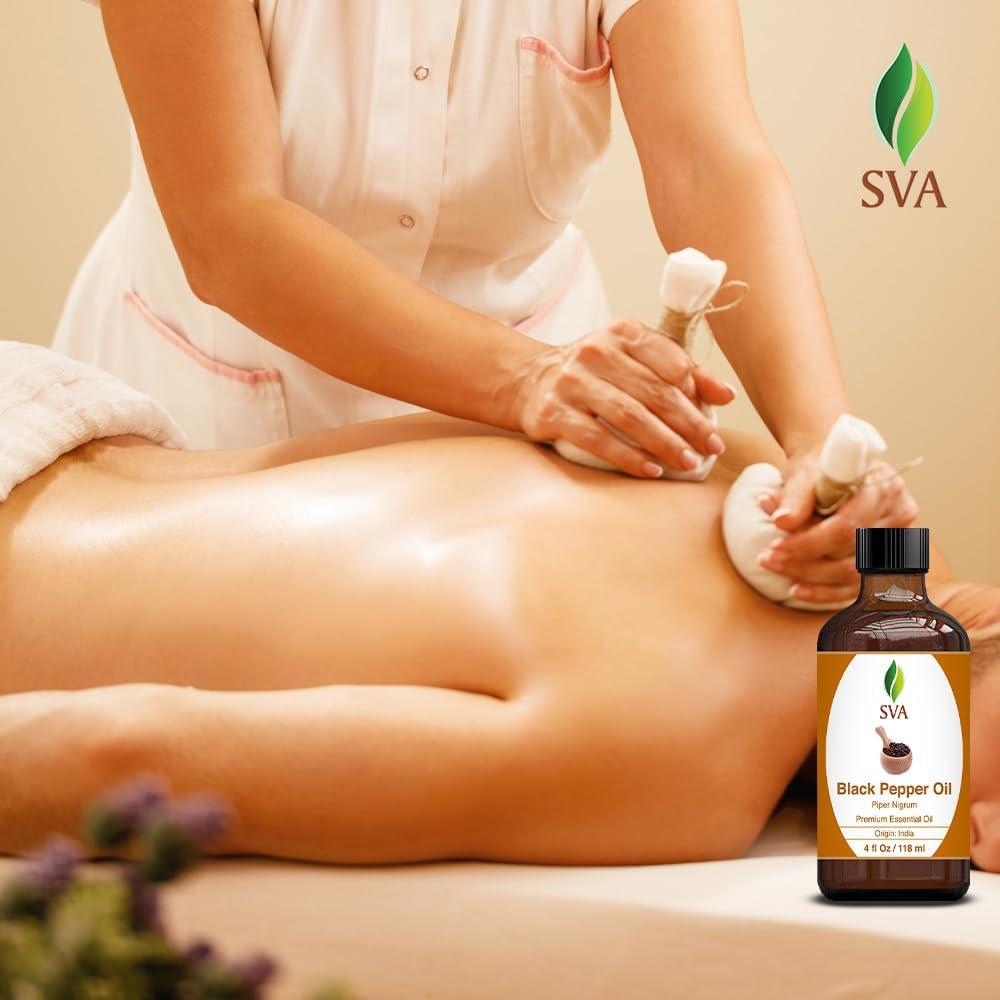 Aceite Esencial de Pimienta Negra SVA 118 ml - 100% Natural