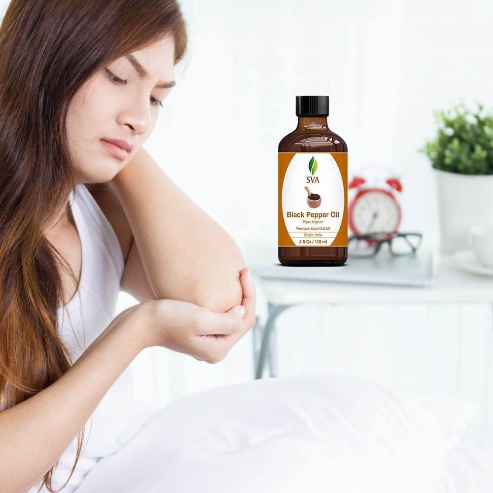 Aceite Esencial de Pimienta Negra SVA 118 ml - 100% Natural