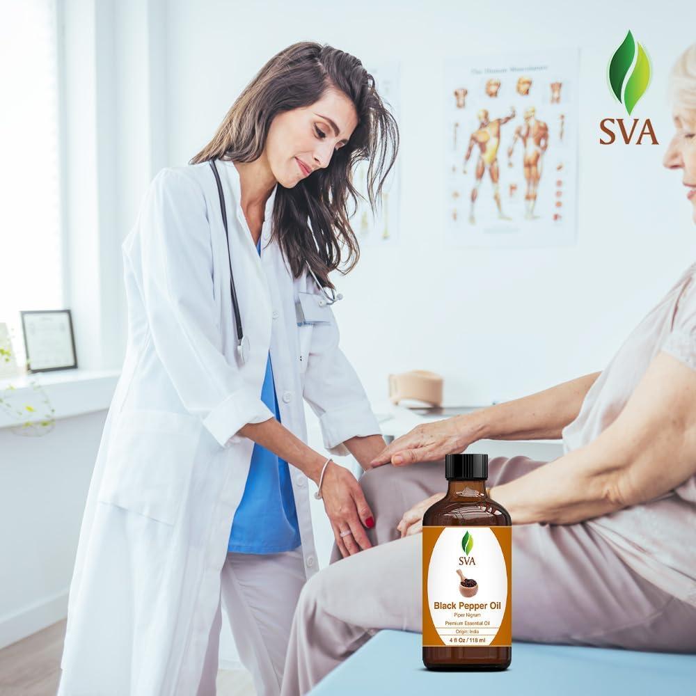 Aceite Esencial de Pimienta Negra SVA 118 ml - 100% Natural