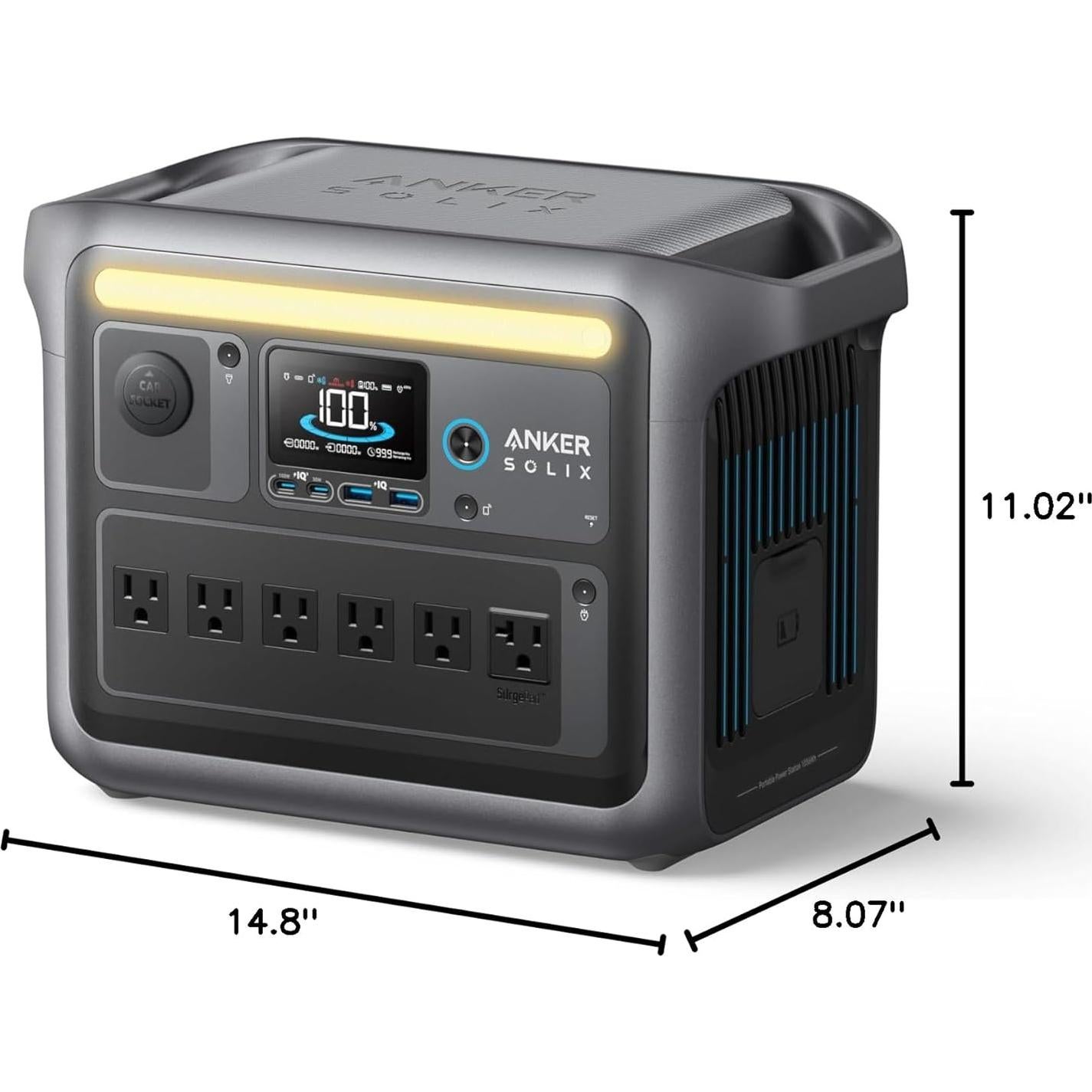 Estación de Energía Portátil Anker SOLIX C1000 1800W Solar